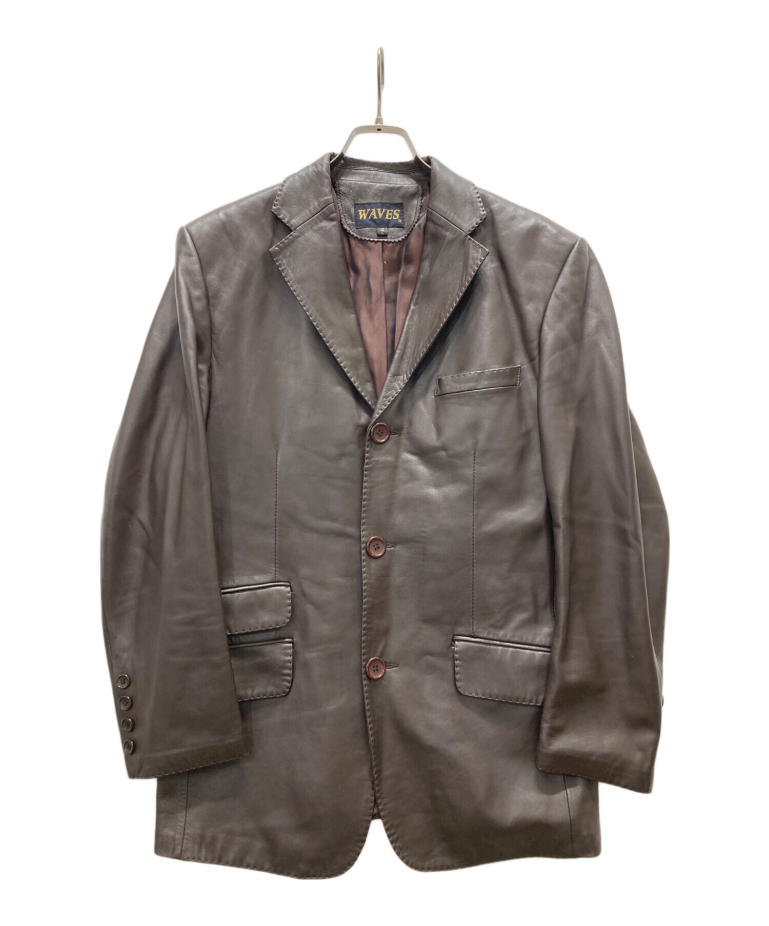 中古・古着通販】WAVES (ウェーブス) レザーテーラードジャケット