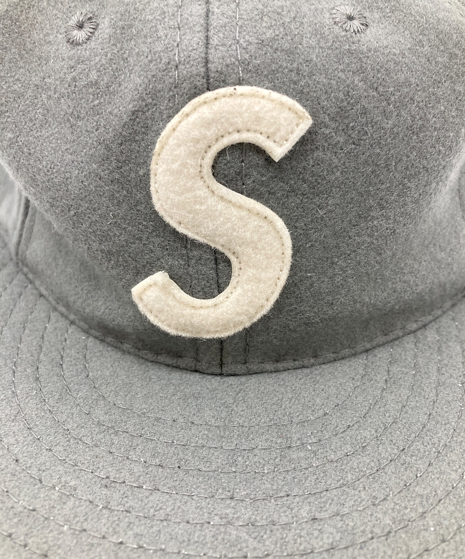 中古・古着通販】SUPREME (シュプリーム) Sロゴ6パネルキャップ グレー