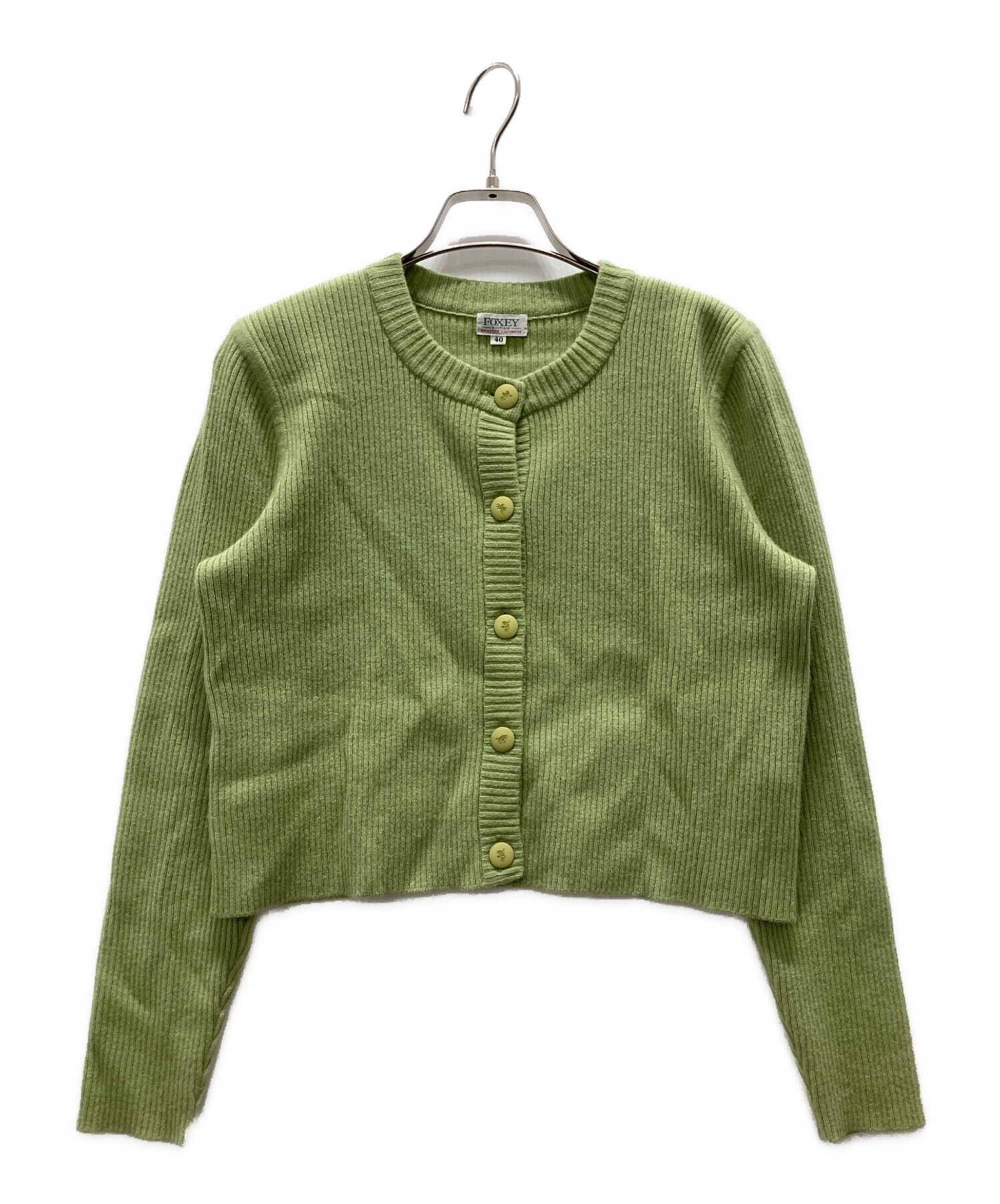 FOXEY フード付きカシミヤ100%ニットカーディガン FOXEY（フォクシー） 美品 カシミヤ Knit Cardigan ニット