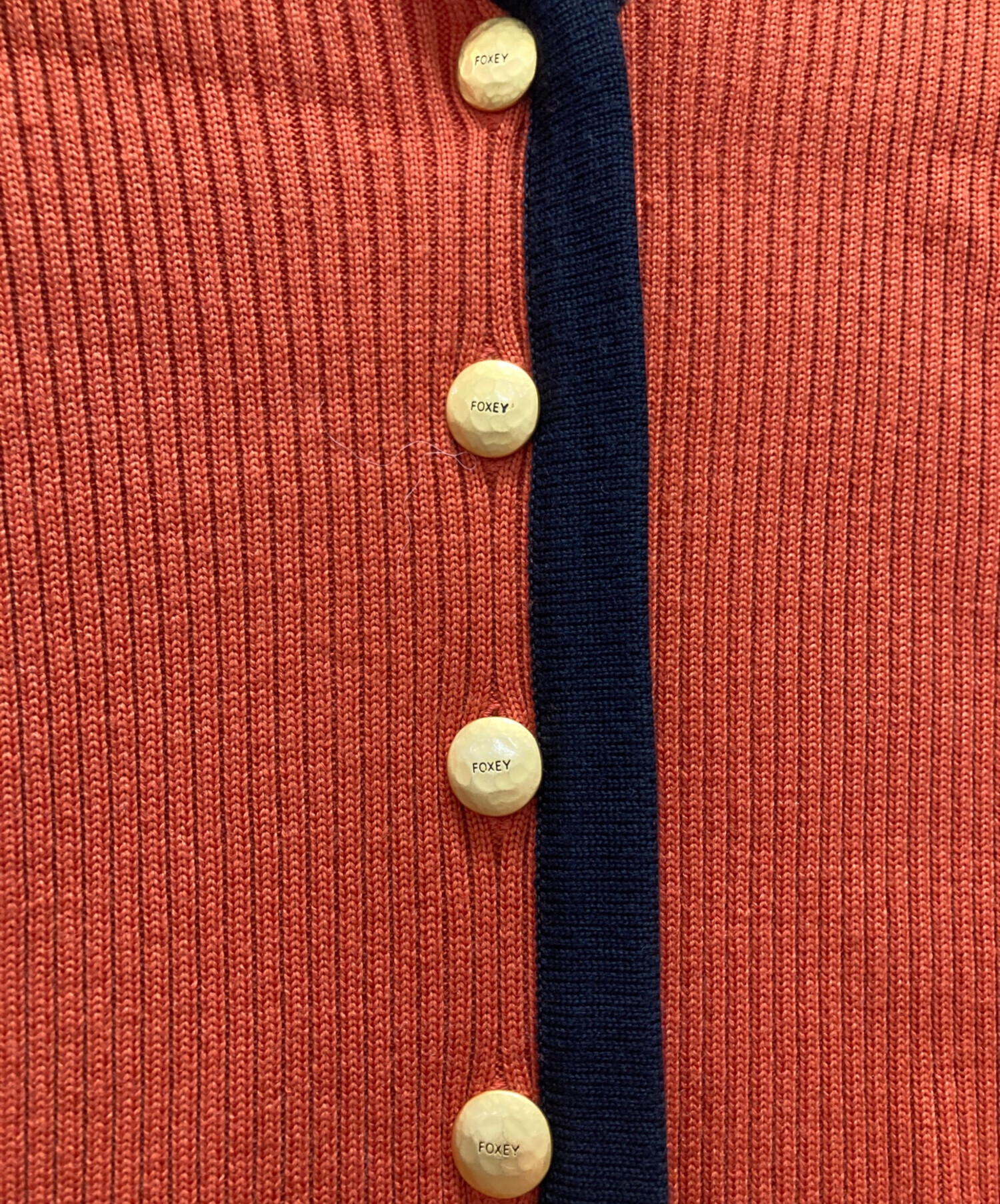 中古・古着通販】FOXEY (フォクシー) ロングカーディガン オレンジ