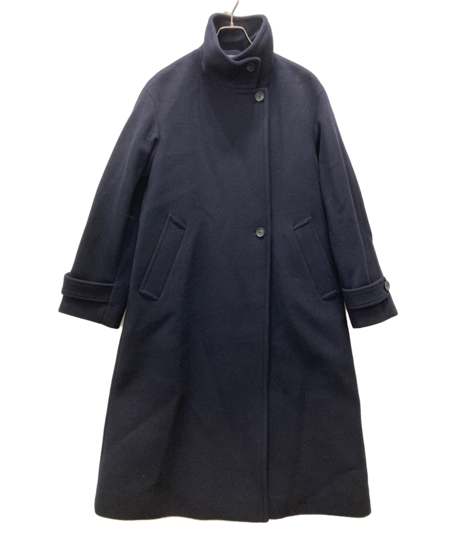 グリーンレーベルリラクシング ソフトメルトン スタンドカラーコート ネイビー 中古・古着通販】green label relaxing (グリーンレーベルリラクシング