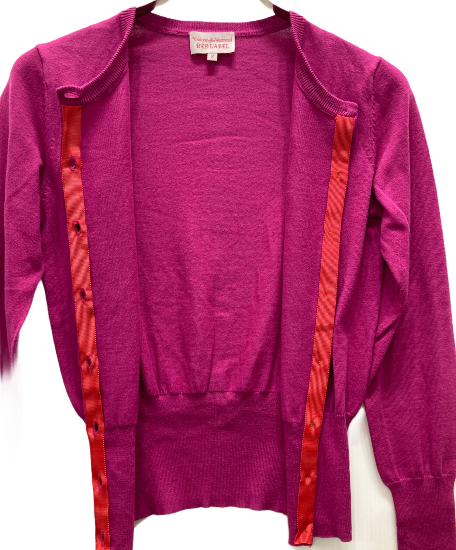 Vivienne Westwood RED LABEL ピンクカーディガン　M 中古・古着通販】Vivienne Westwood RED LABEL (ヴィヴィアンウエスト