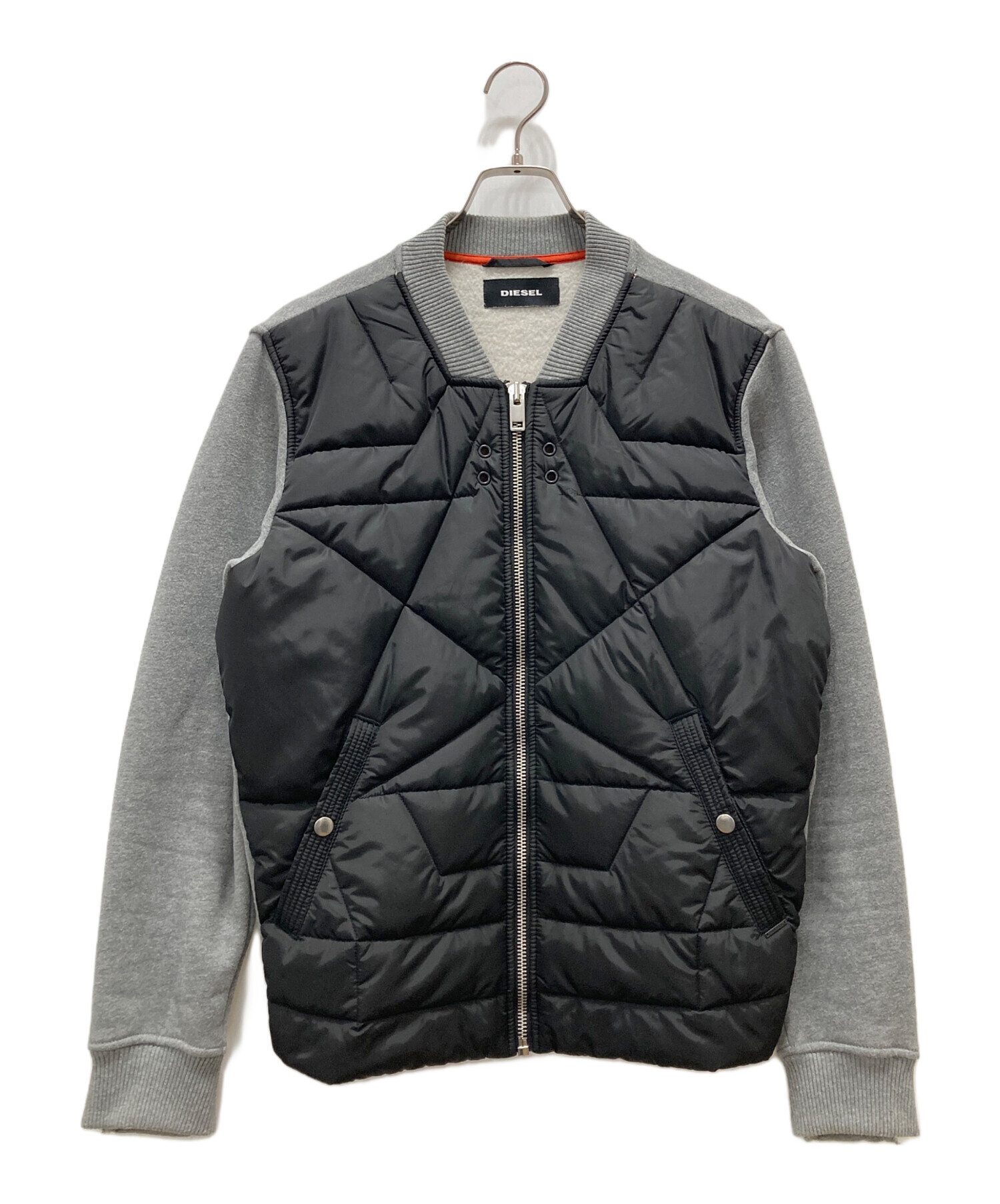 中古・古着通販】DIESEL (ディーゼル) 切替 中綿ジャケット グレー