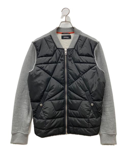 新品 ディーゼル 切替 中綿 フード ブルゾン ジャケット 黒 S〔M相当］ 楽天市場】DIESEL ディーゼル 【国内正規】中綿ナイロン切替