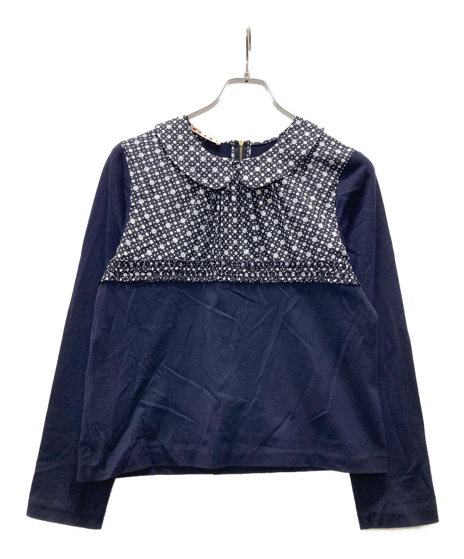 中古・古着通販】MARNI (マルニ) ランダムドット襟ブラウス 中古・古着通販】MARNI (マルニ) ランダムドット襟ブラウス