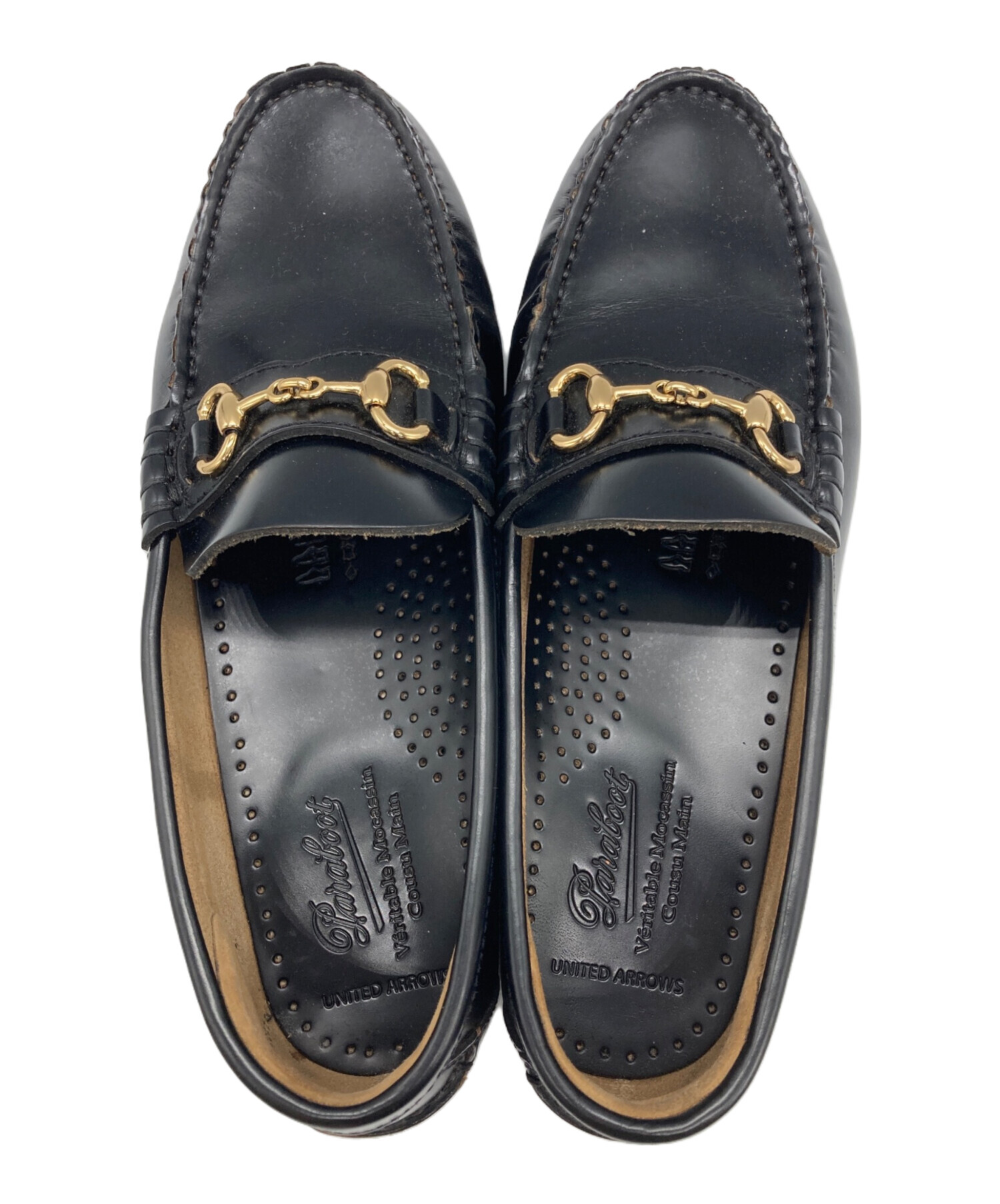 PARABOOT ホースビット ローファー ネイビー ゴールド金具 UK4 PARABOOT ホースビット ローファー ネイビー ゴールド金具 UK4 楽天