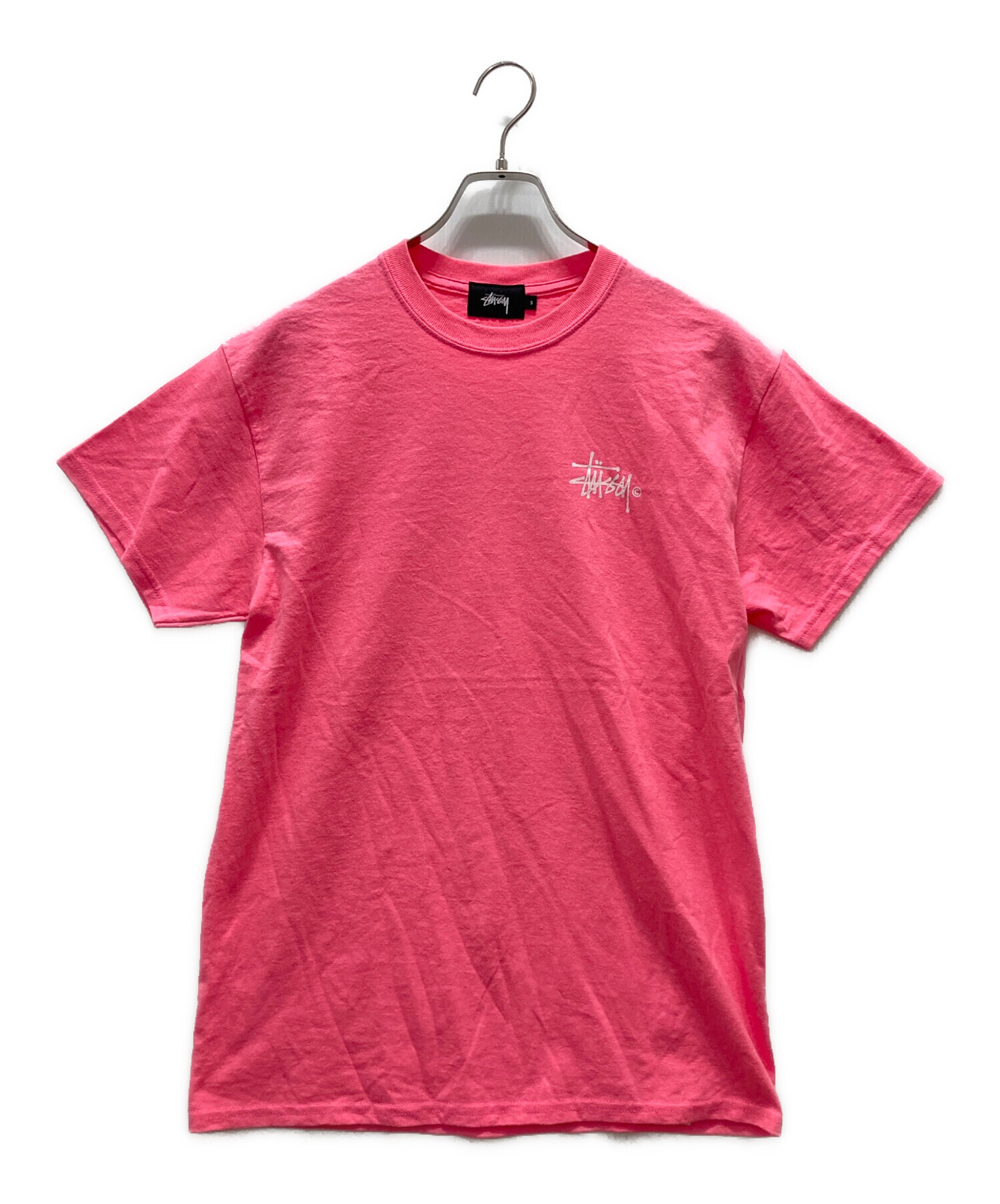 Stüssy ピンク Tシャツ Lサイズ 中古・古着通販】stussy (ステューシー) ロゴTシャツ ピンク サイズ:S