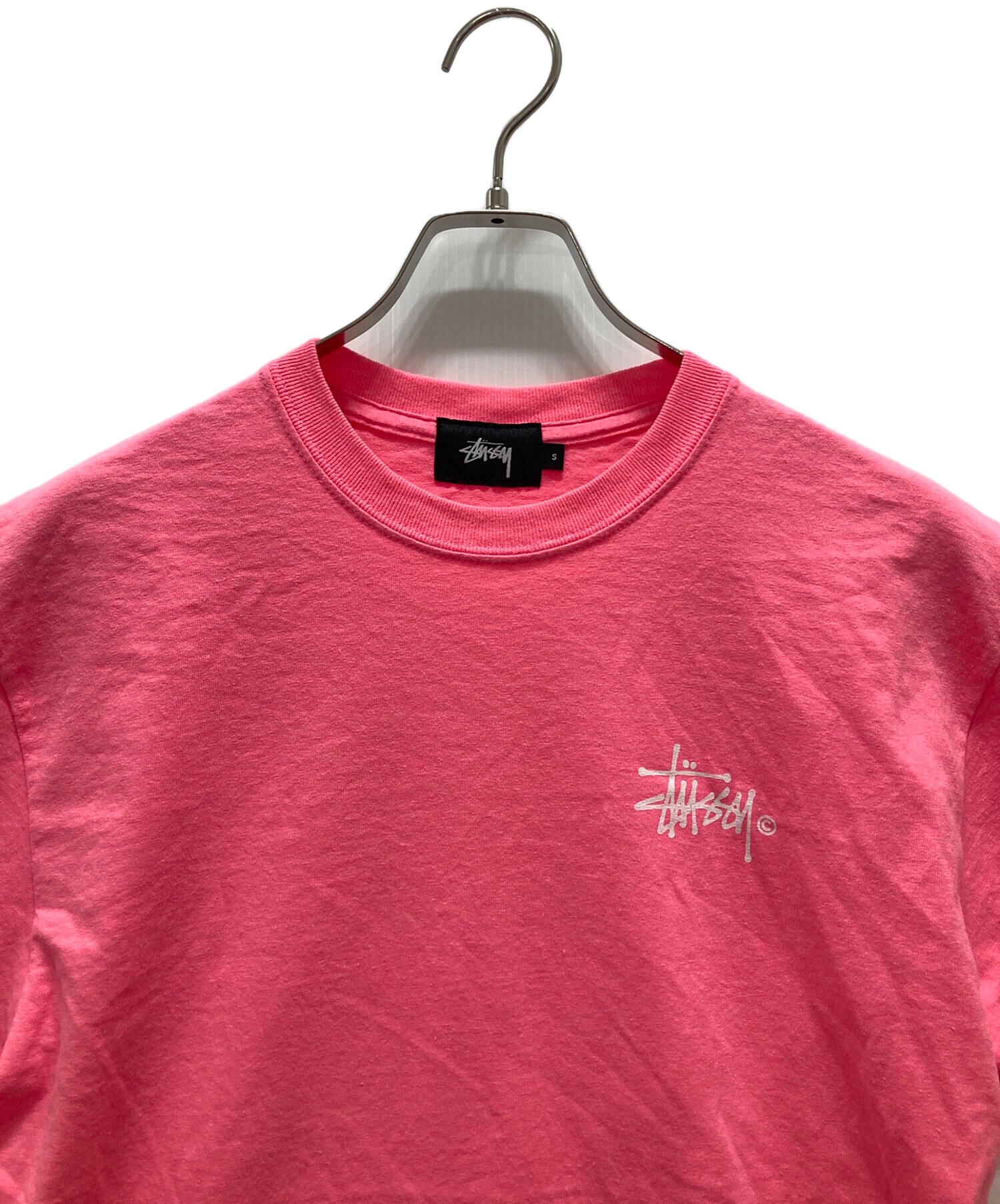 中古・古着通販】stussy (ステューシー) ロゴTシャツ ピンク サイズ:S