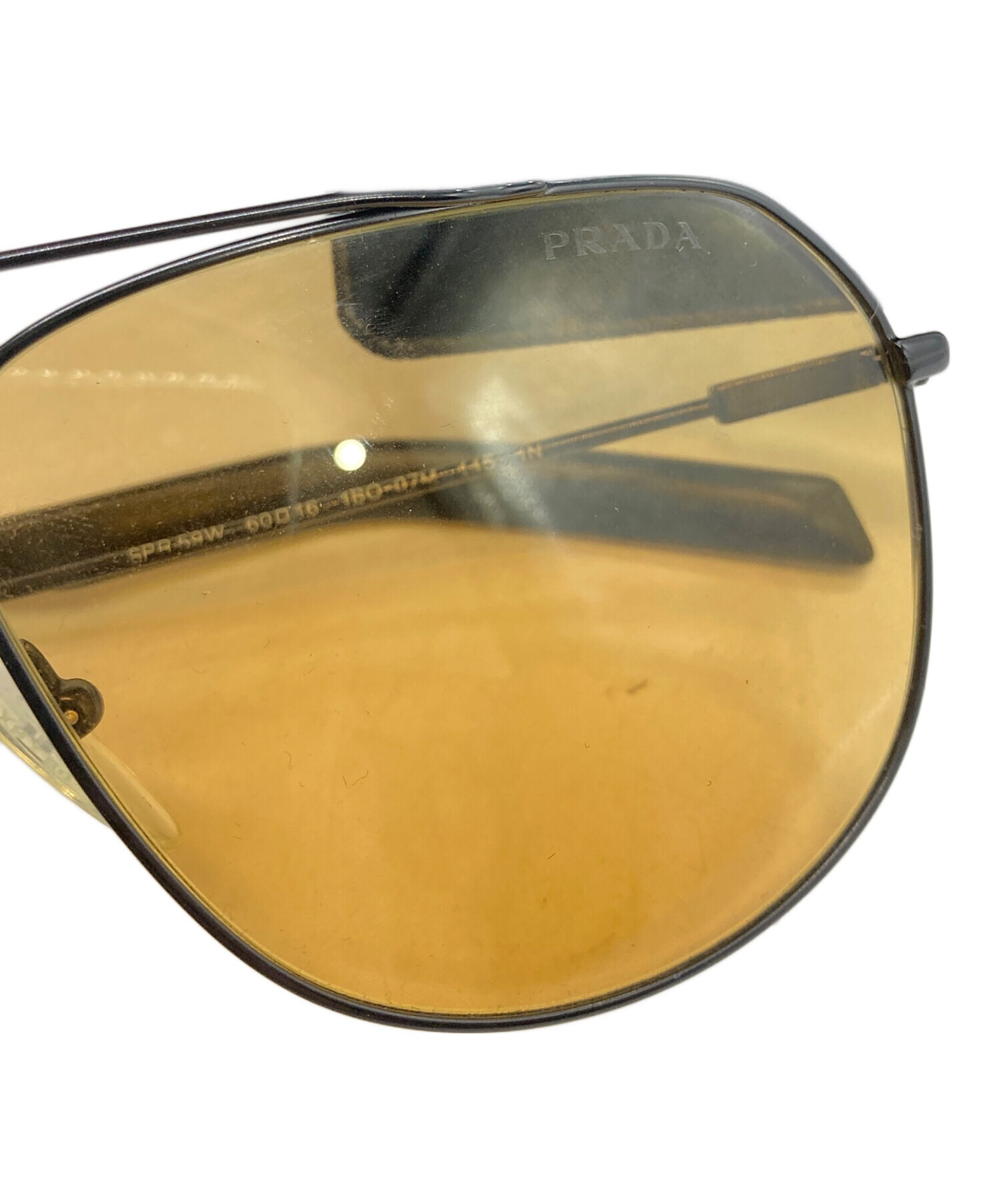 中古・古着通販】PRADA (プラダ) サングラス ブラック×イエロー サイズ