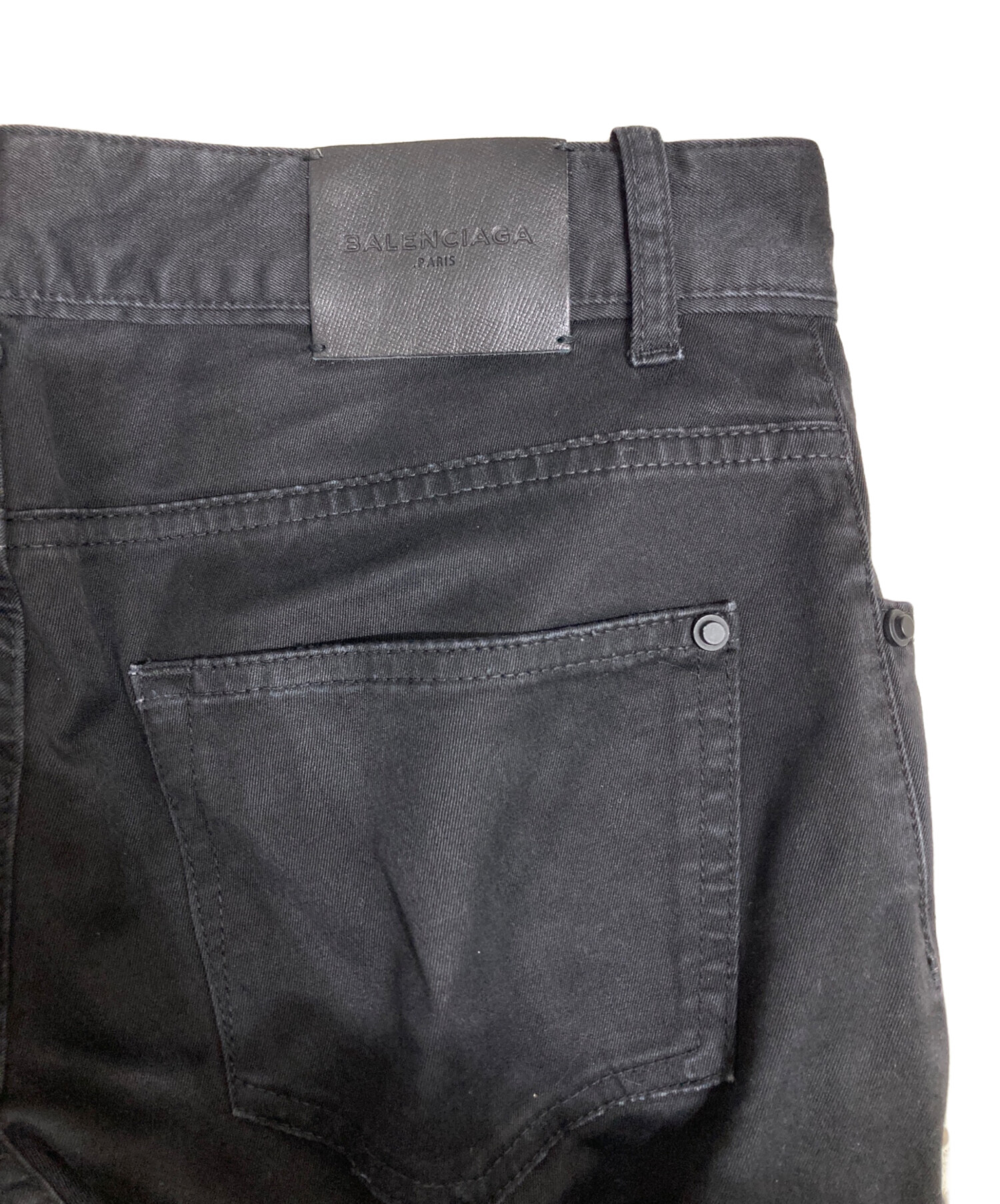 最終値下げ バレンシアガ balenciaga スキニーデニム ブラック 28 中古・古着通販】BALENCIAGA (バレンシアガ) スキニーパンツ ブラック