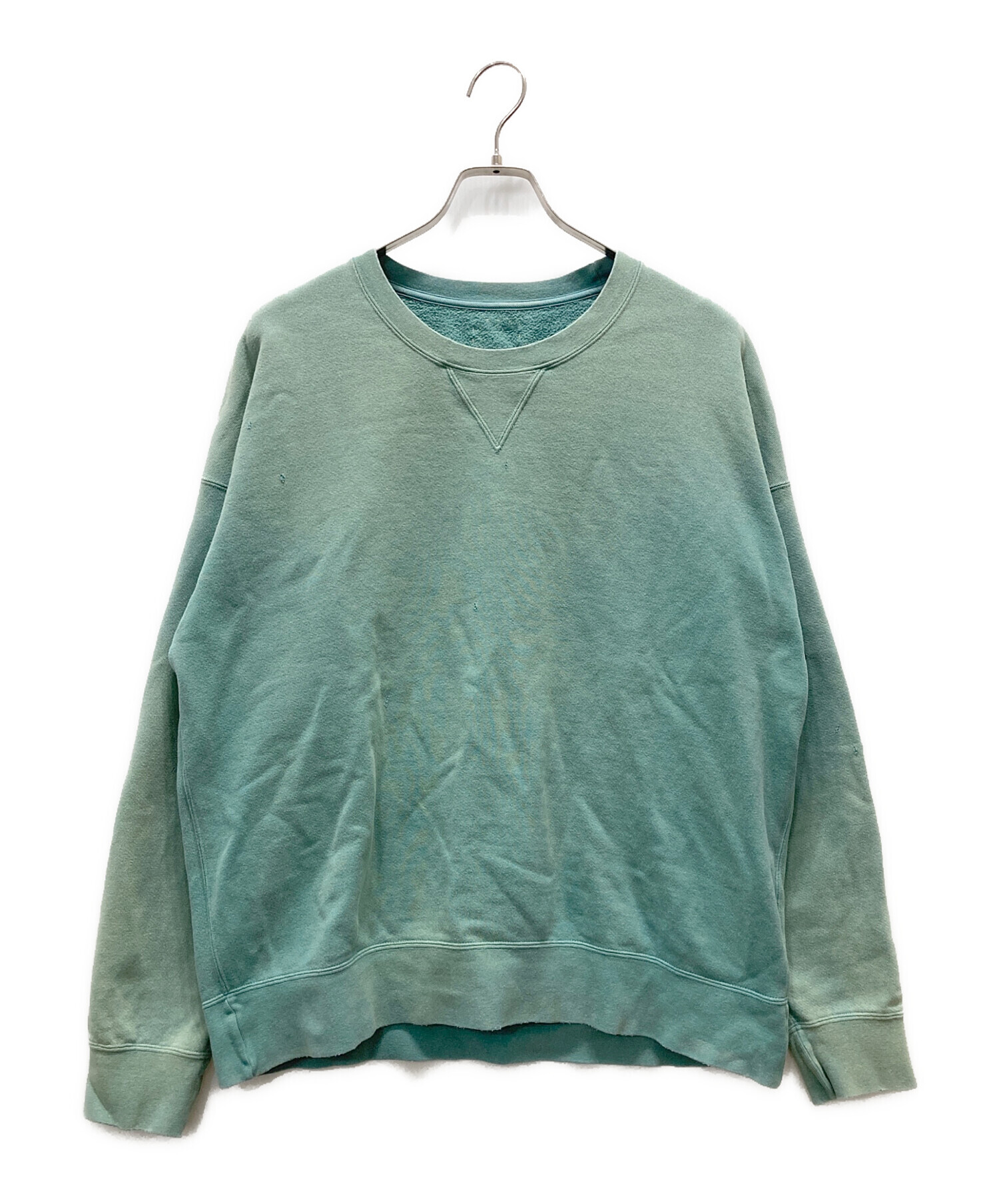 【visvim】JUMBO SB SWEAT L/S CRASH グリーン 3 中古・古着通販】VISVIM (ビズビム) JUMBO SB SWEAT L S CRASH