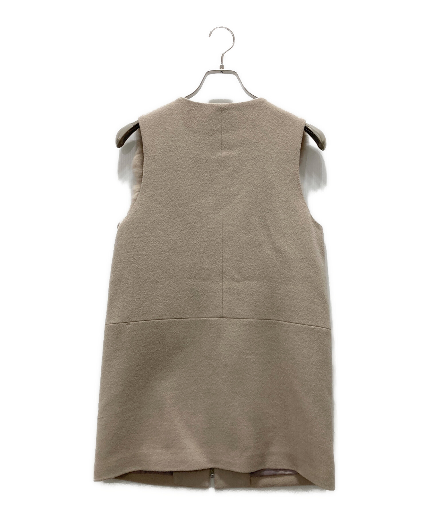 パシオーネ passione ファー ジレ ベージュ 新品未使用品 mal 配信 パシオーネ passione ファー ジレ ベージュ 新品未使用品 mal 配信