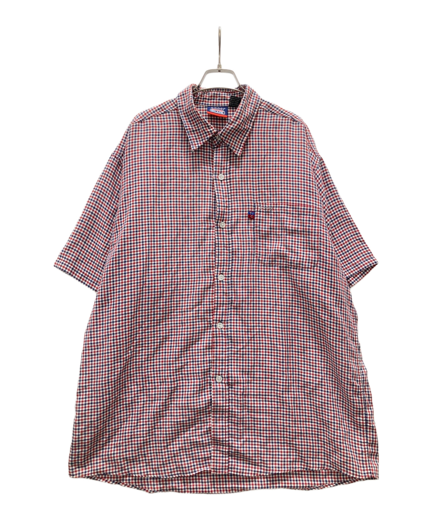中古・古着通販】COOGI (クージー) BIGシルエット 半袖チェックシャツ 