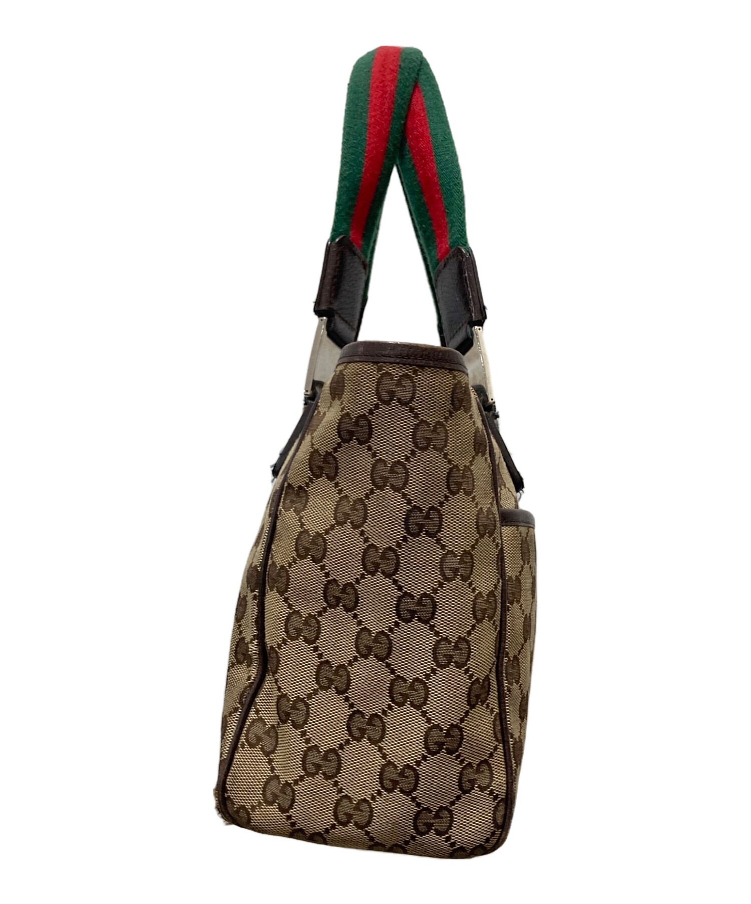 中古・古着通販】GUCCI (グッチ) GGキャンバストートバッグ ブラウン