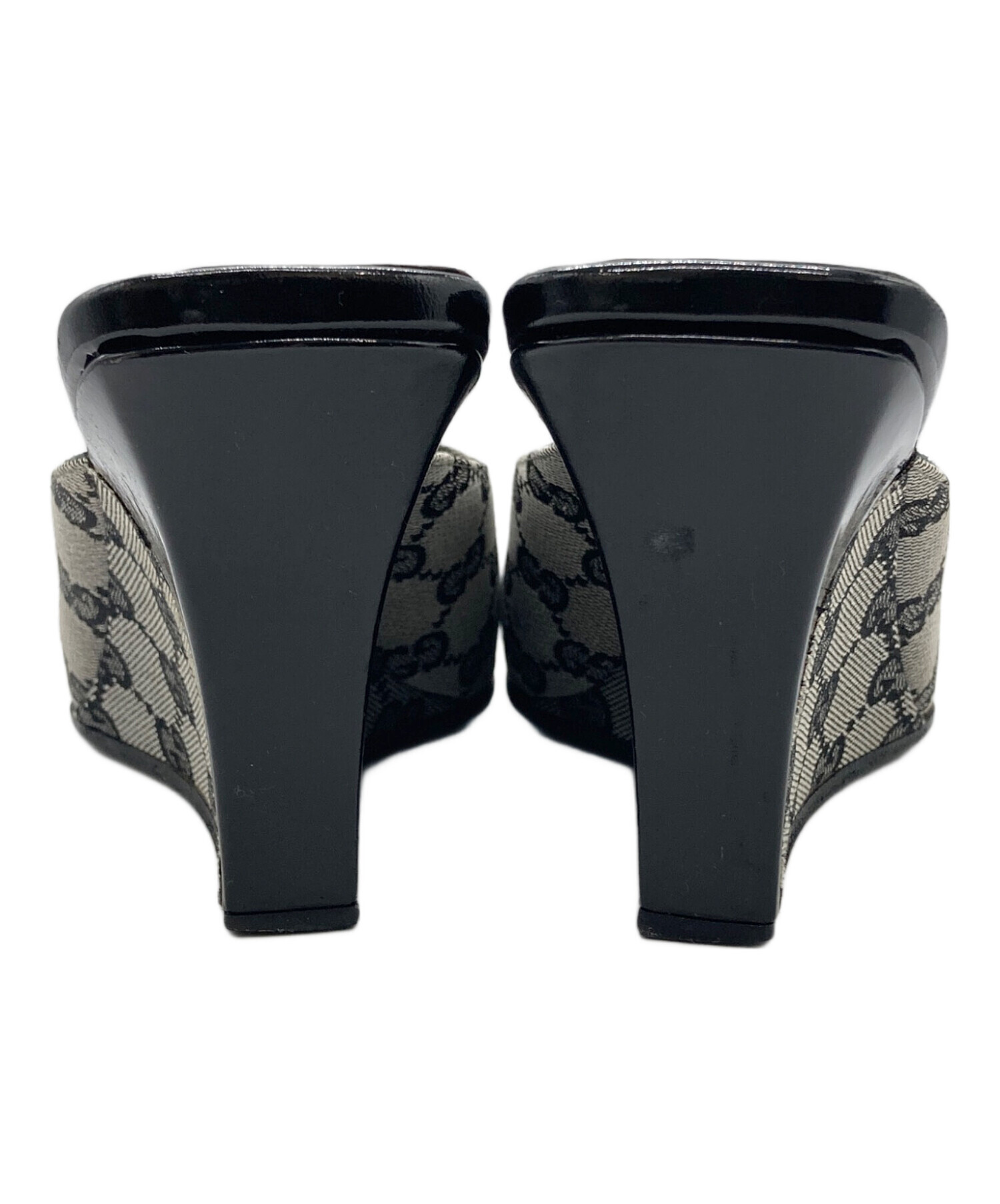 中古・古着通販】GUCCI (グッチ) GGキャンバスミュール ブラック