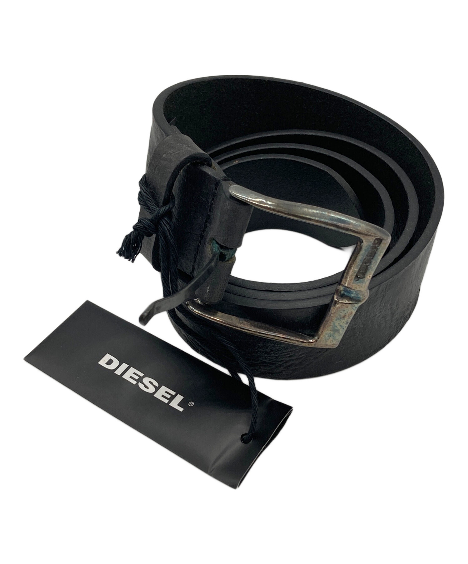 中古・古着通販】DIESEL (ディーゼル) レザーベルト ブラック 未使用品