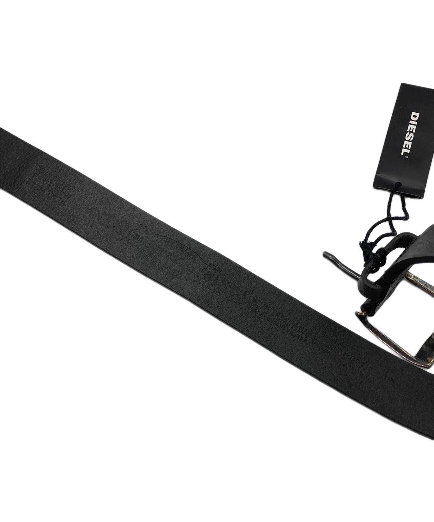 中古・古着通販】DIESEL (ディーゼル) レザーベルト ブラック 未使用品