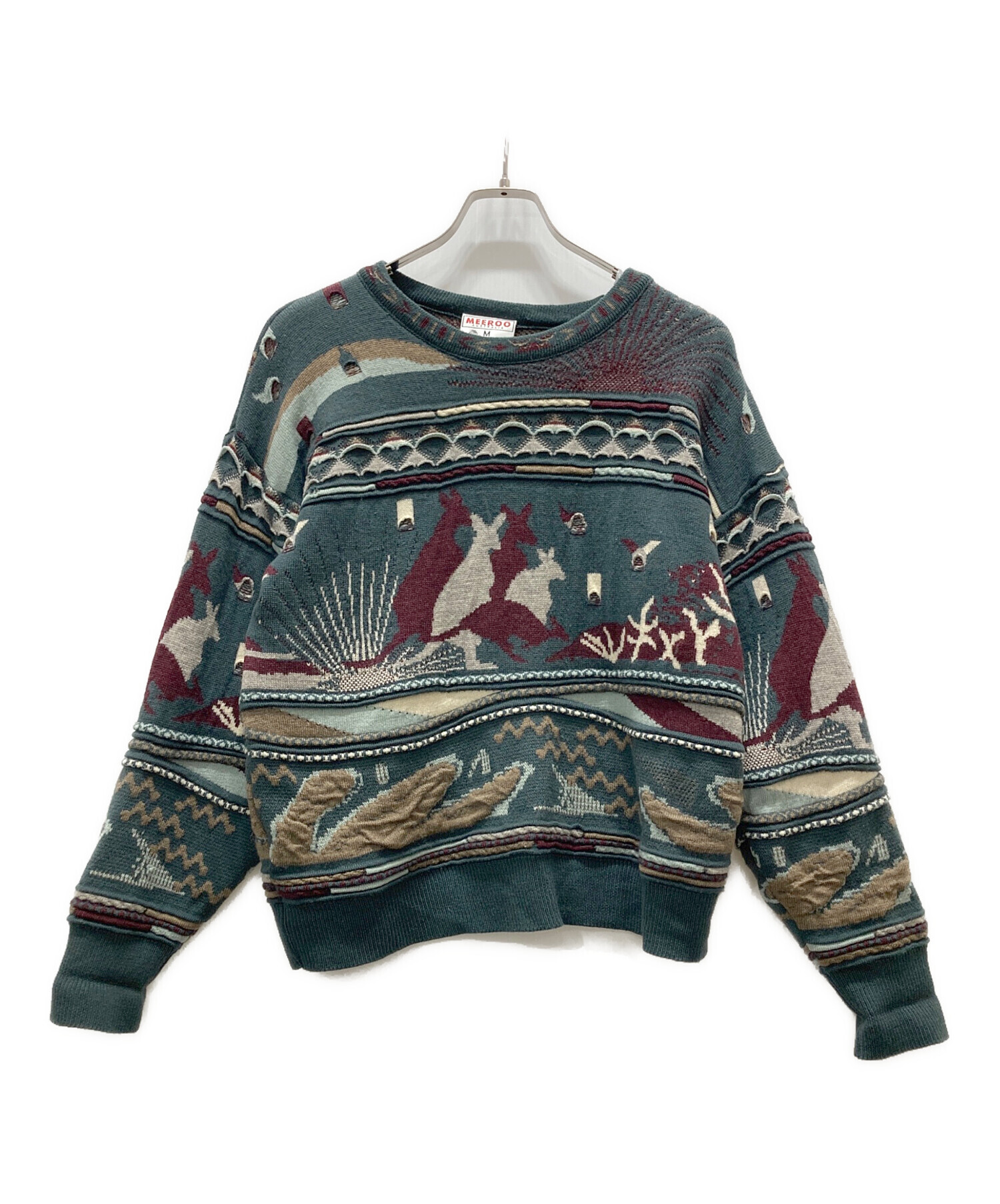 中古・古着通販】MEEROO (.) 豪州製3Dニット グリーン サイズ:M