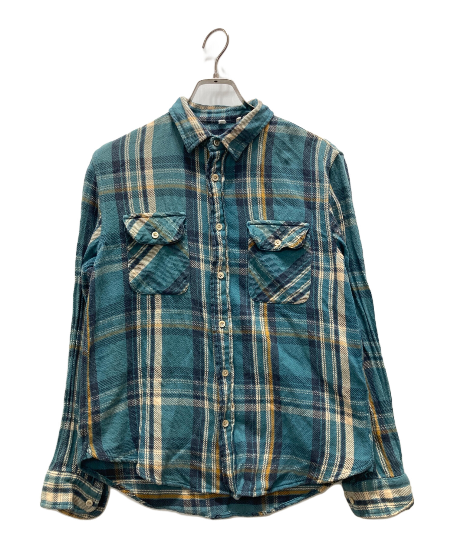 Levi's ヴィンテージ　ネルシャツ　L　ビンテージ　青色　made in　USA 中古・古着通販】LEVI'S VINTAGE CLOTHING (リーバイス ビンテージ