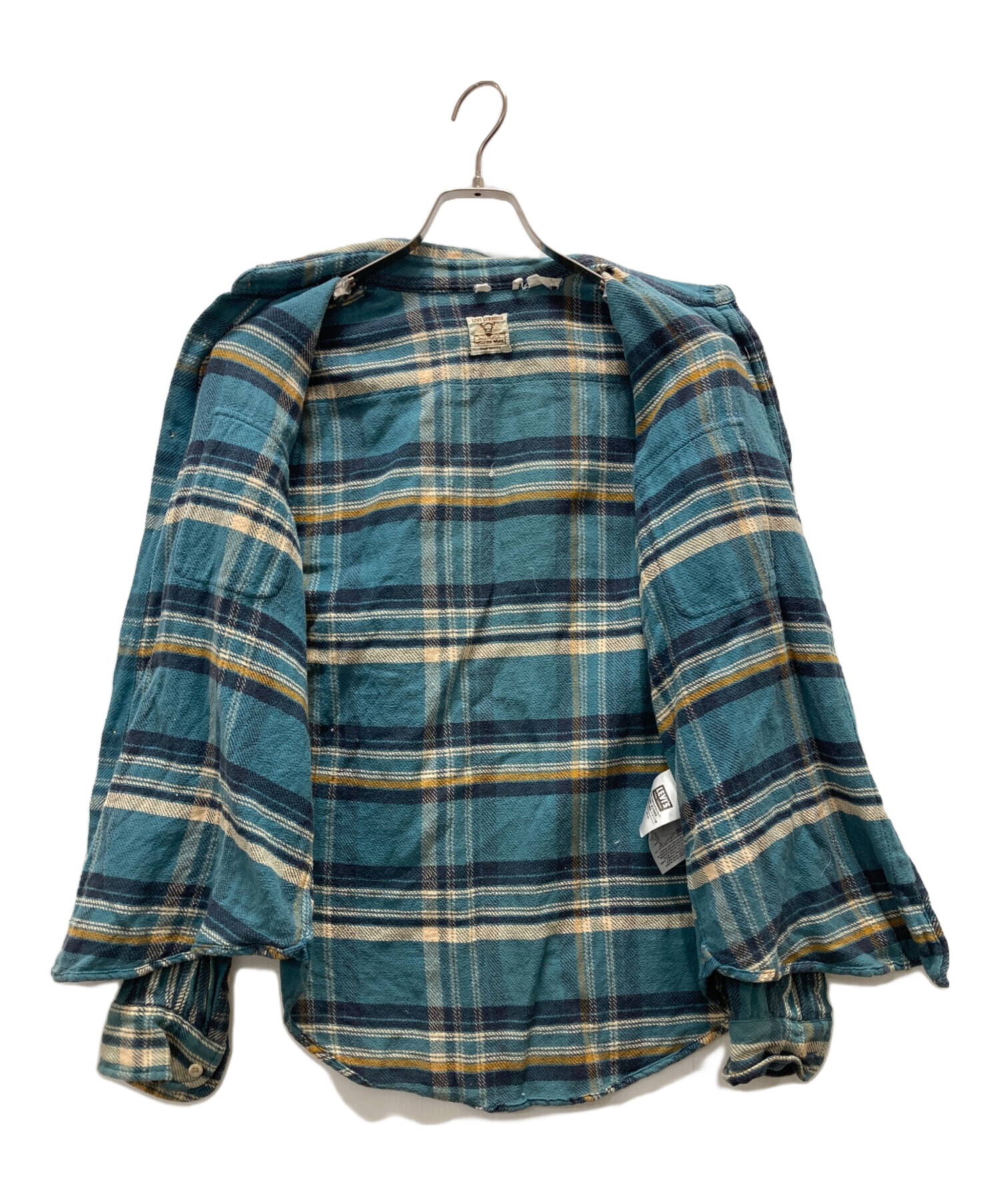 Levi's ヴィンテージ　ネルシャツ　L　ビンテージ　青色　made in　USA 中古・古着通販】LEVI'S VINTAGE CLOTHING (リーバイス ビンテージ
