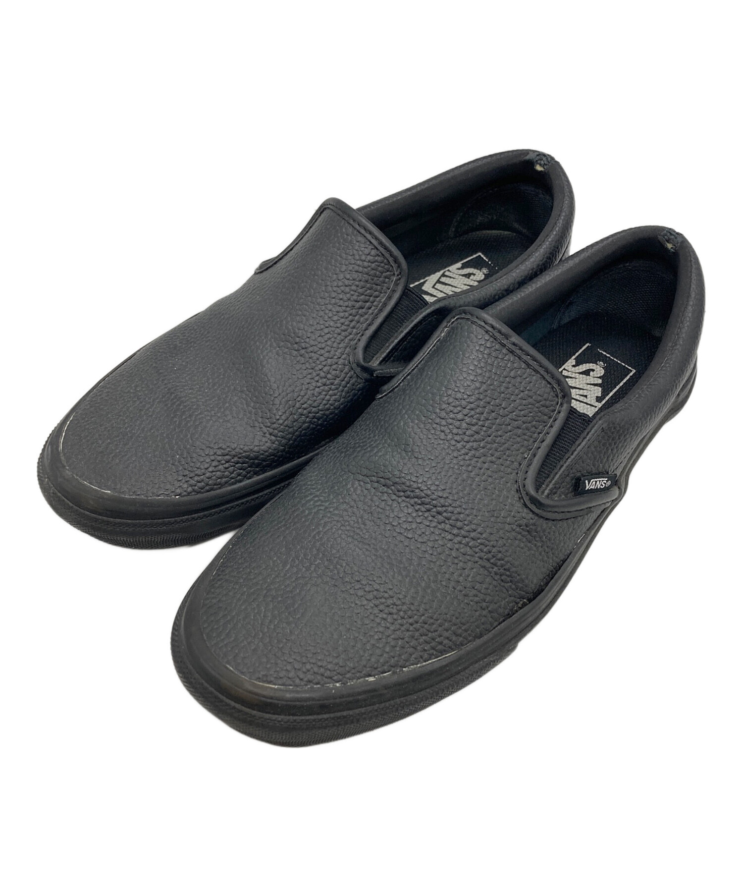 ジ*ン様 VANS SLIP ON　V98CF LEA 28cm 中古・古着通販】VANS (ヴァンズ) SLIP ON V98CF LEA ブラック サイズ