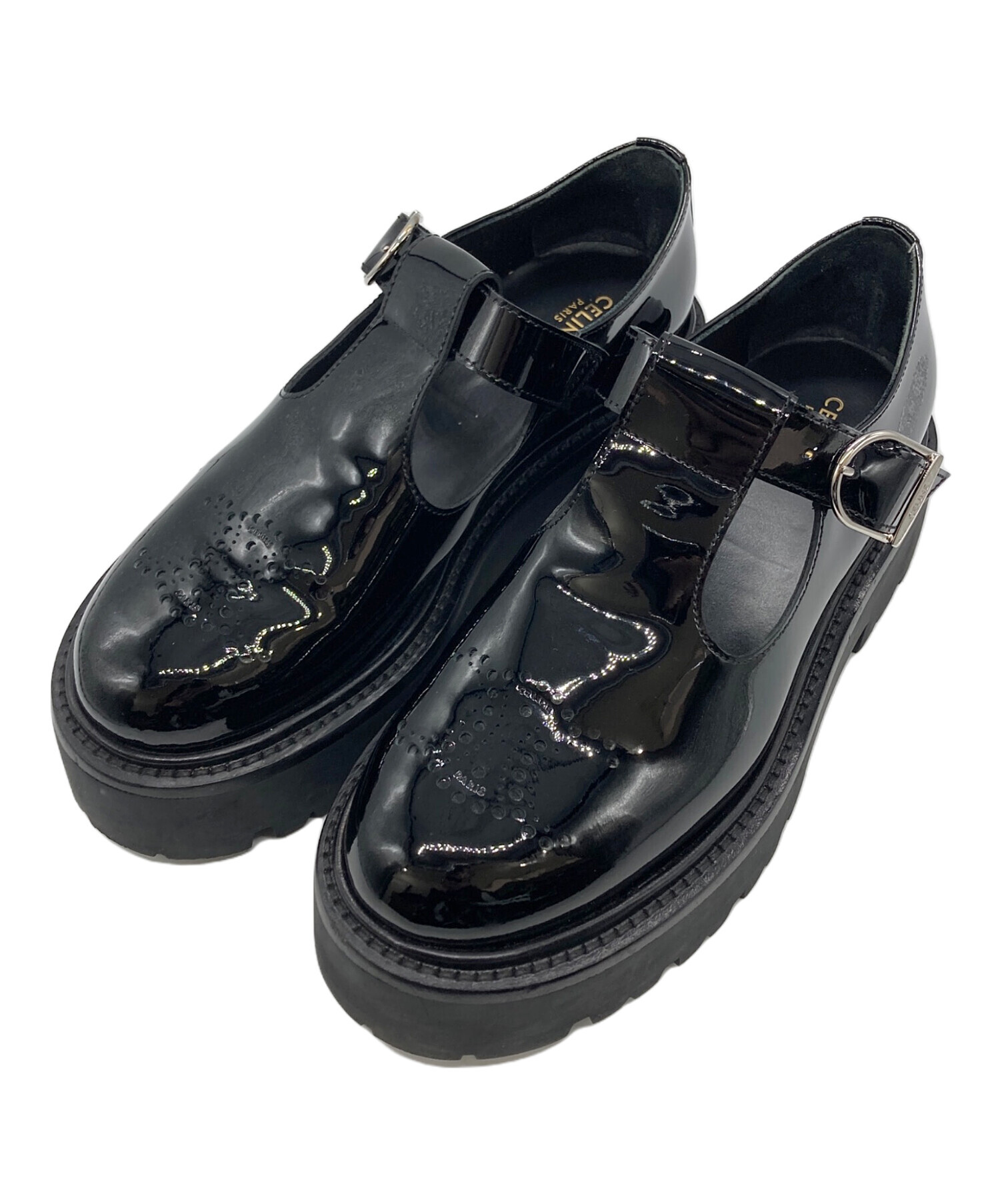 中古・古着通販】CELINE (セリーヌ) トリオンフパテントレザーシューズ