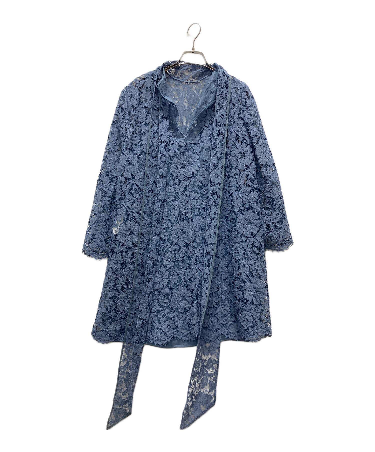 中古・古着通販】VALENTINO (ヴァレンティノ) レースボウタイブラウス 