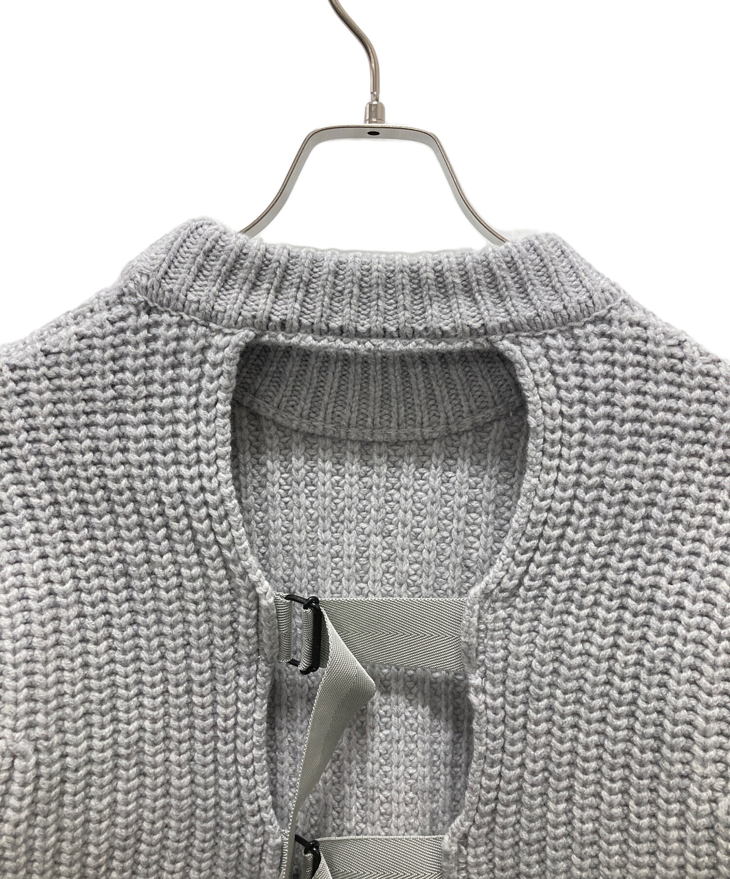 中古・古着通販】HYKE (ハイク) RIBBED SWEATER グレー サイズ:1 SMALL