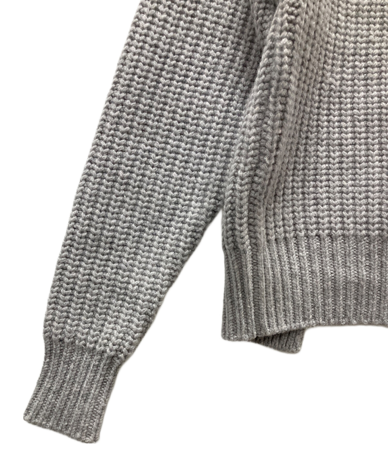 中古・古着通販】HYKE (ハイク) RIBBED SWEATER グレー サイズ:1 SMALL