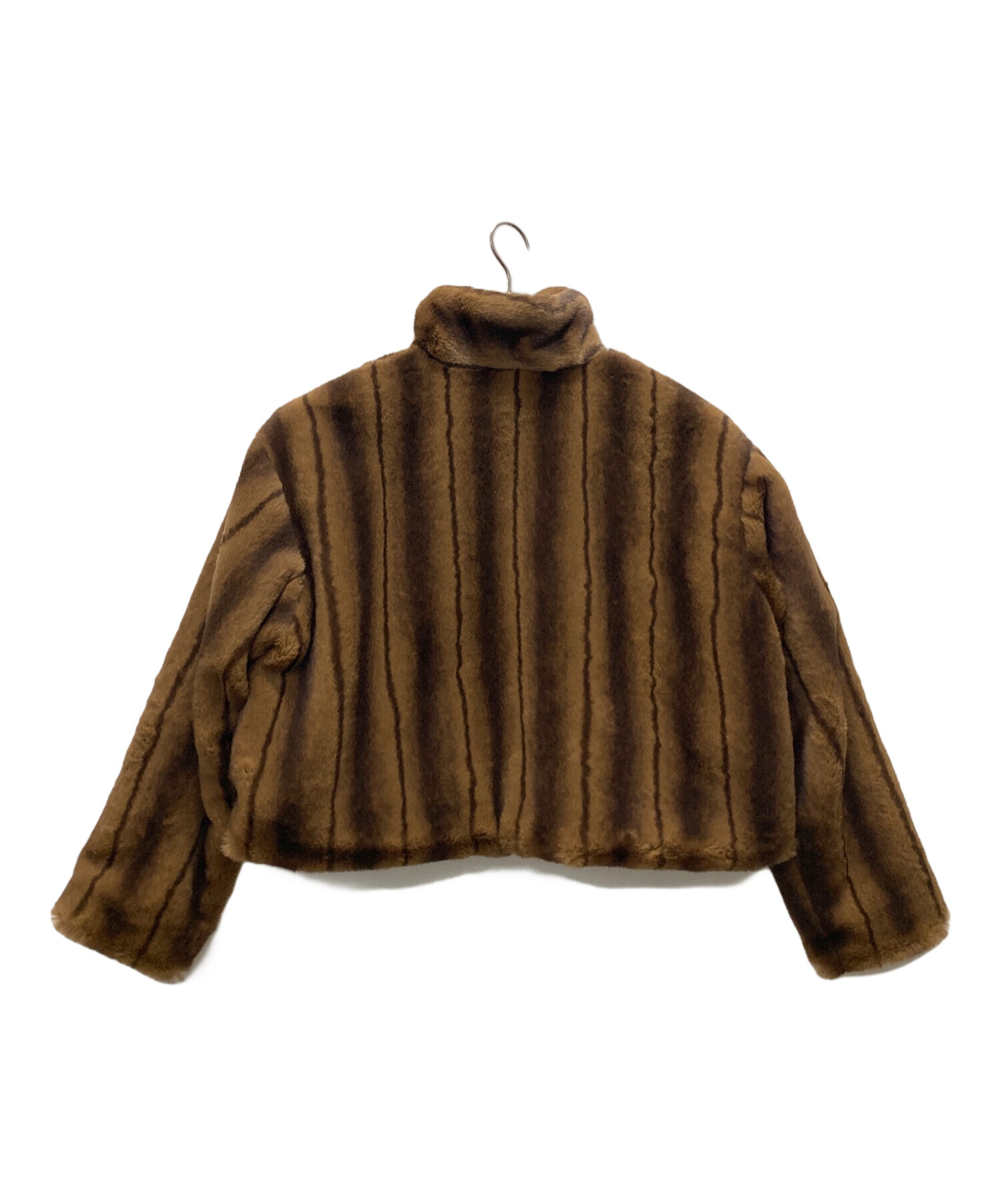 中古・古着通販】moussy (マウジー) FAUX FUR STAND COLLAR ジャケット