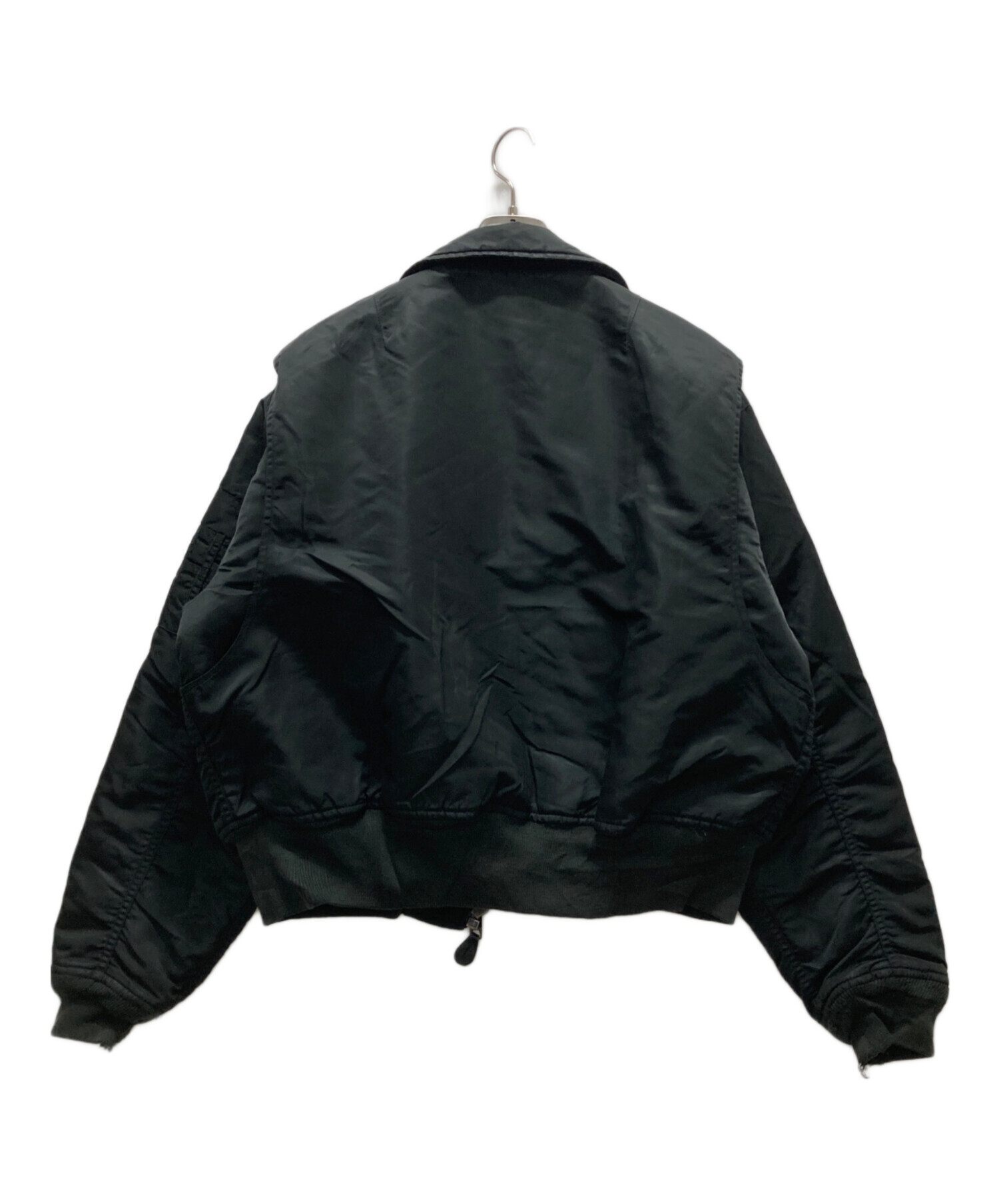 90s schott CWU-RＬサイズ　ブラック　フライトジャケット 90s~ Schott CWU-R フライトジャケット ⁡ アメリカ空軍のCWU-45Pを
