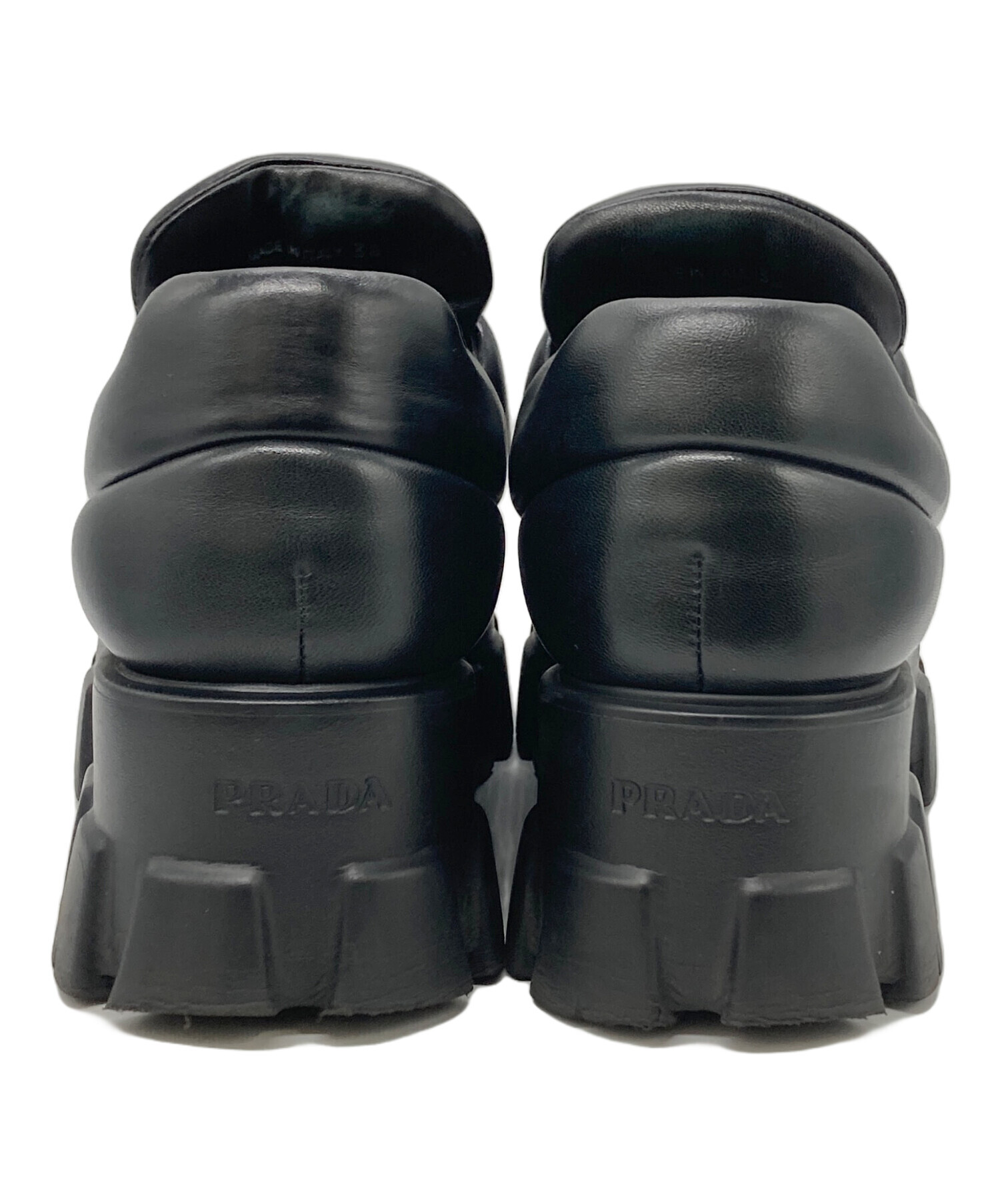 中古・古着通販】PRADA (プラダ) ロゴプレートソフトパデッドナッパ