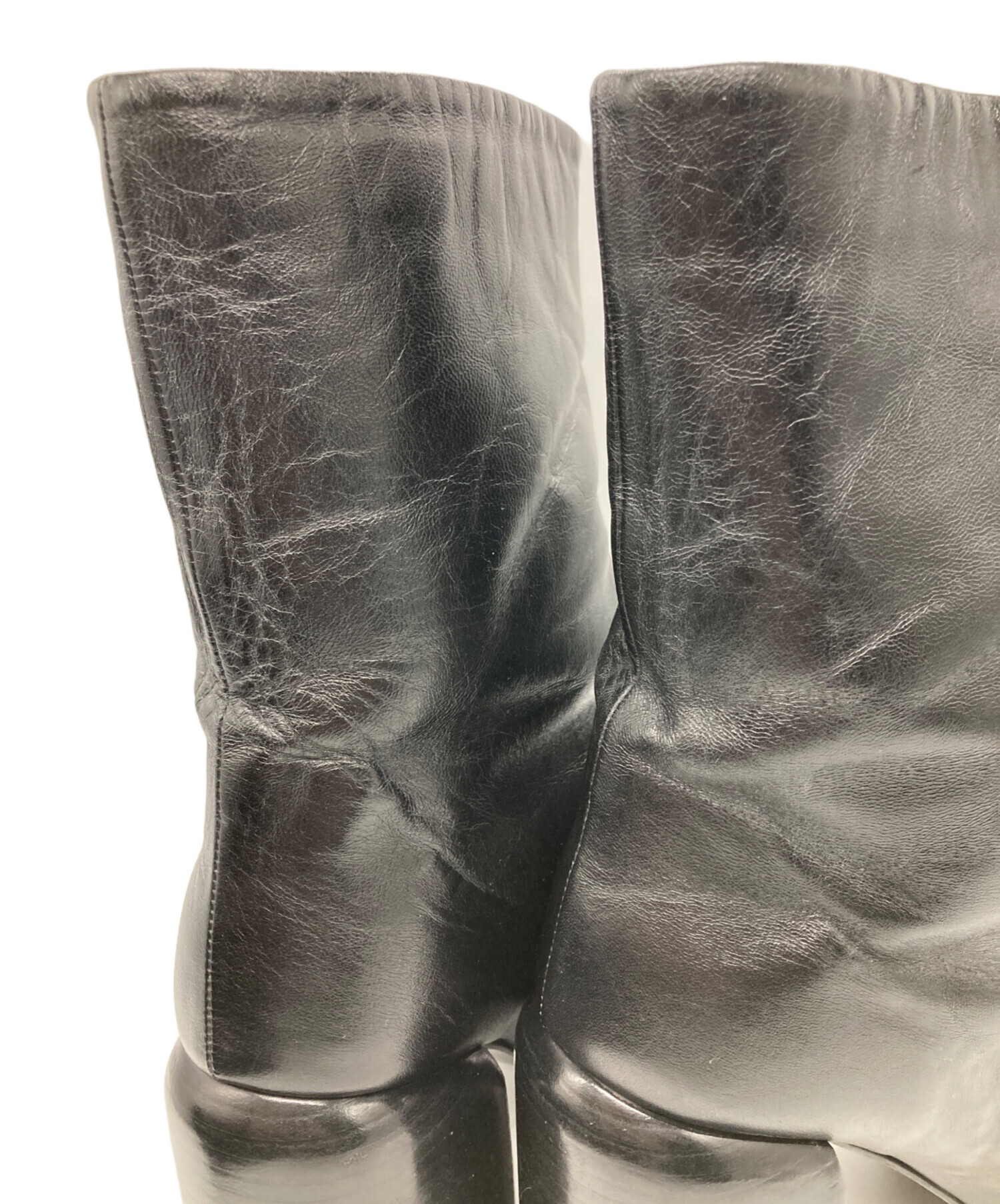 中古・古着通販】JIL SANDER (ジルサンダー) チャンキーヒールレザー 