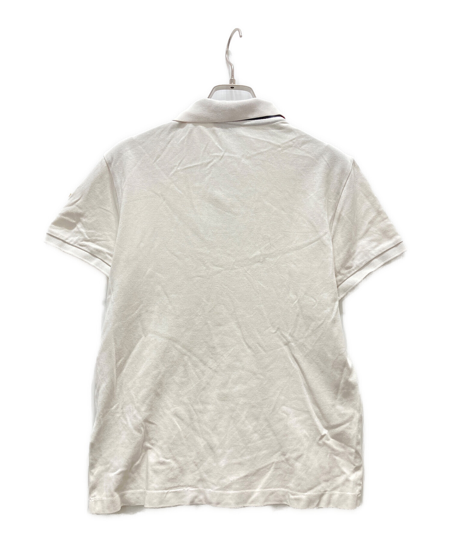 【超美品】MONCLER モンクレール　ポロシャツ 正規品　xs 白 MONCLER（モンクレール） ポロシャツ レディース 半袖 コットン