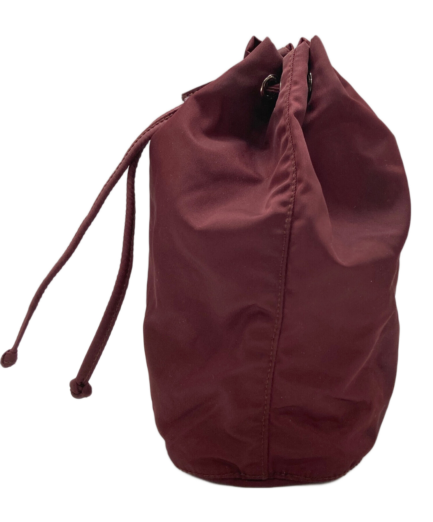 中古・古着通販】PRADA (プラダ) ナイロン巾着ポーチ レッド｜ブランド