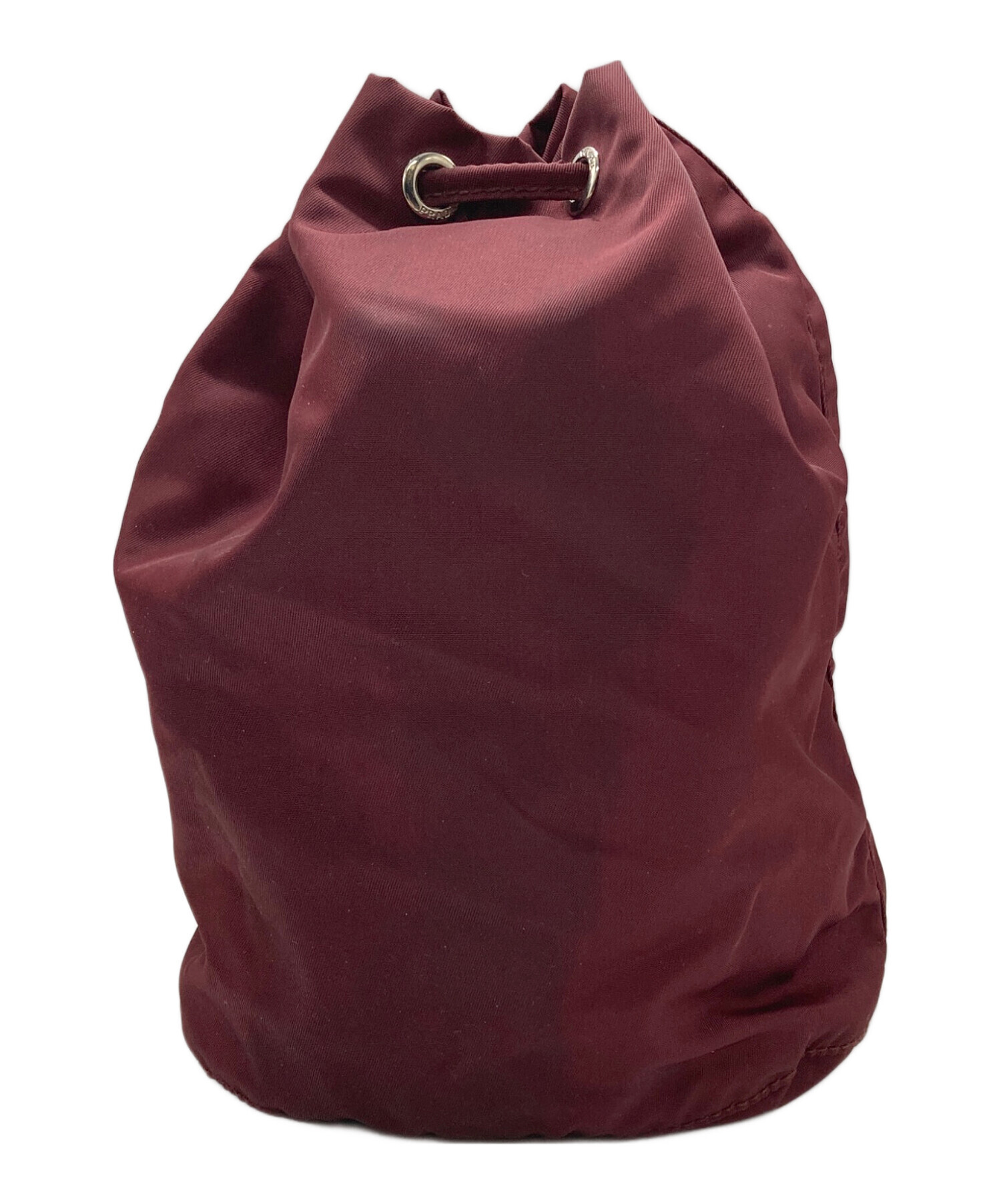 中古・古着通販】PRADA (プラダ) ナイロン巾着ポーチ レッド｜ブランド