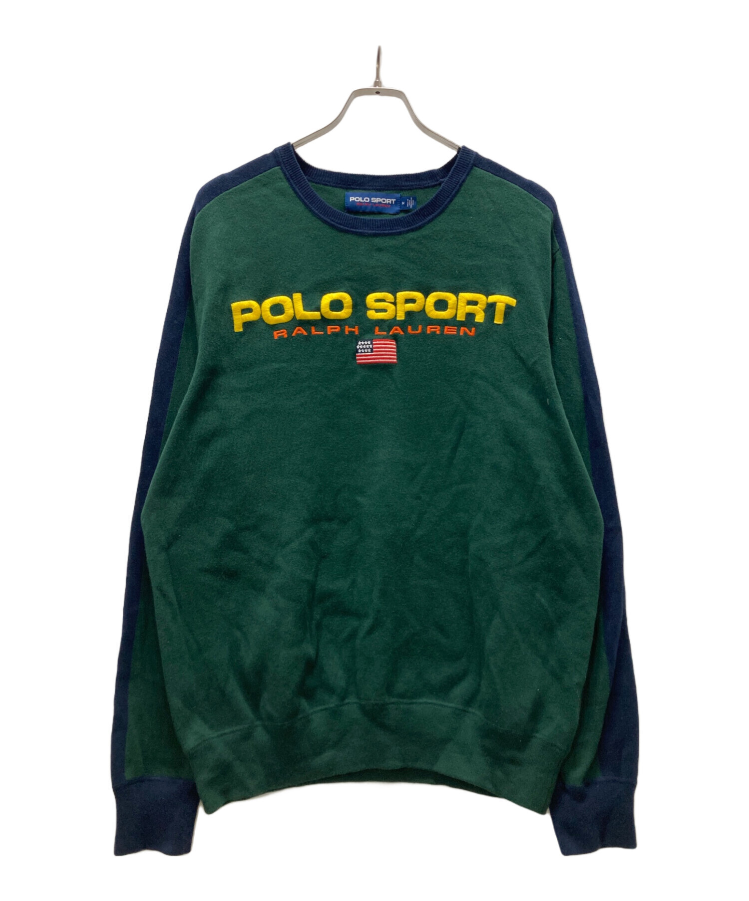 POLO SPORT ポロスポーツ　ナイロンパンツ　Sサイズ　星条旗　ビッグロゴ 中古・古着通販】POLO SPORT (ポロスポーツ) 星条旗ロゴニット