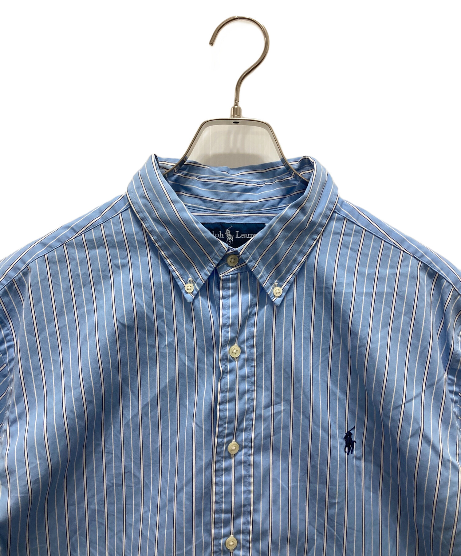 美品 POLO RALPH LAUREN タイフロント ボタンダウン 半袖シャツ 中古・古着通販】POLO RALPH LAUREN (ポロ・ラルフローレン) 半袖
