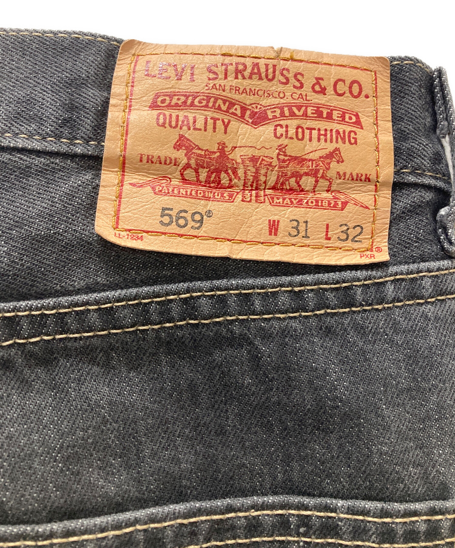 デザイナーズvintage 販売 中古・古着通販】LEVI'S (リーバイス) 先染め569デニムパンツ ブラック