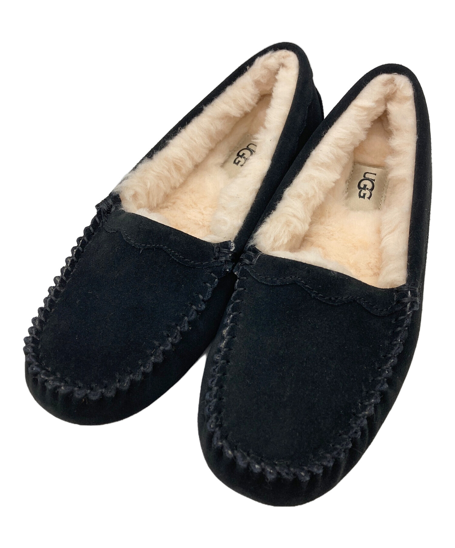 中古・古着通販】UGG (アグ) SCALLOPED MOC ブラック サイズ:24