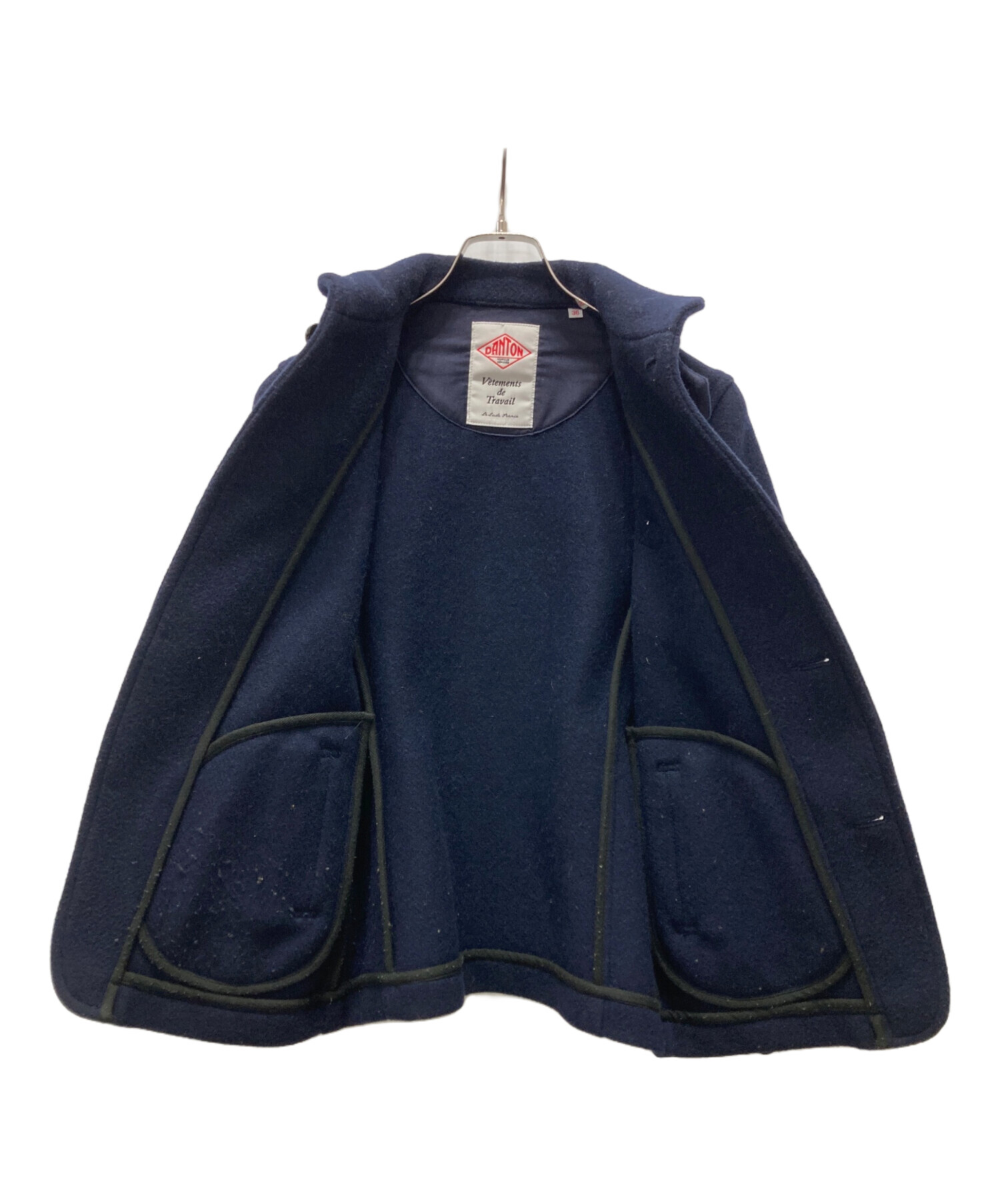 中古・古着通販】DANTON (ダントン) 丸襟ウールモッサコート ネイビー