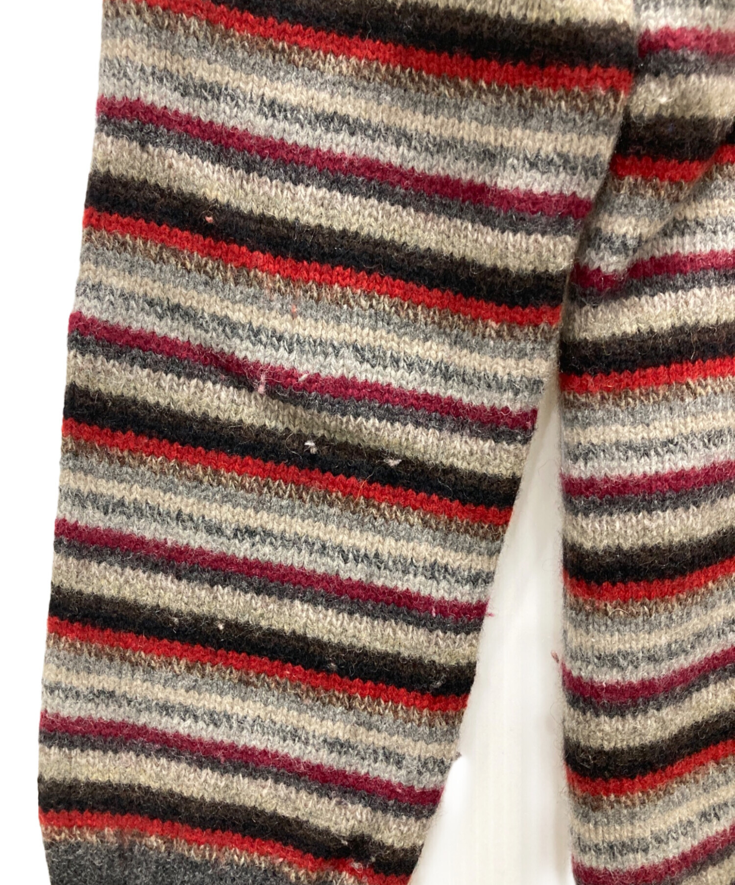 中古・古着通販】GAP (ギャップ) 00sマルチボーダーニット グレー 