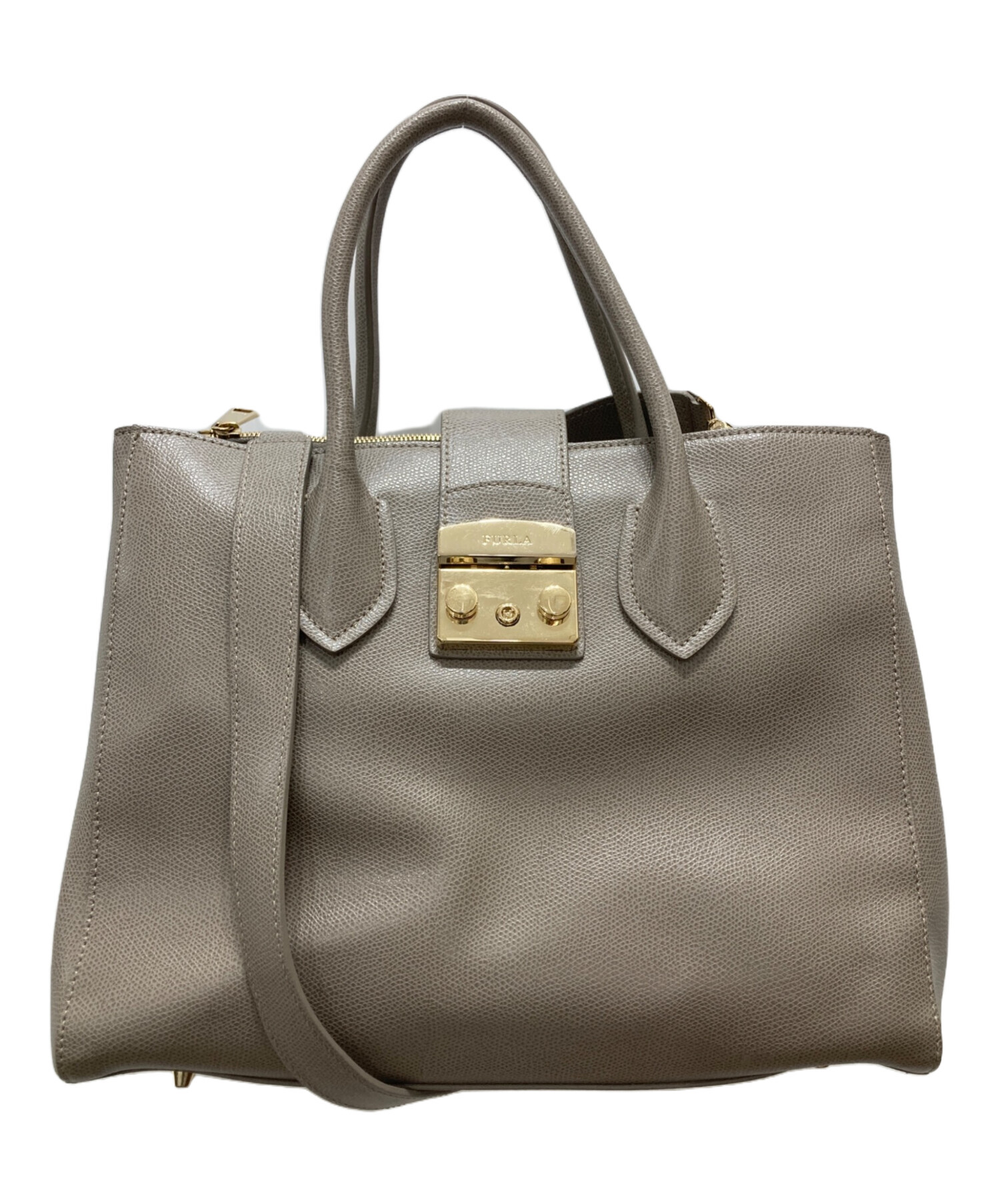 中古・古着通販】FURLA (フルラ) メトロポリス2WAYショルダー ベージュ