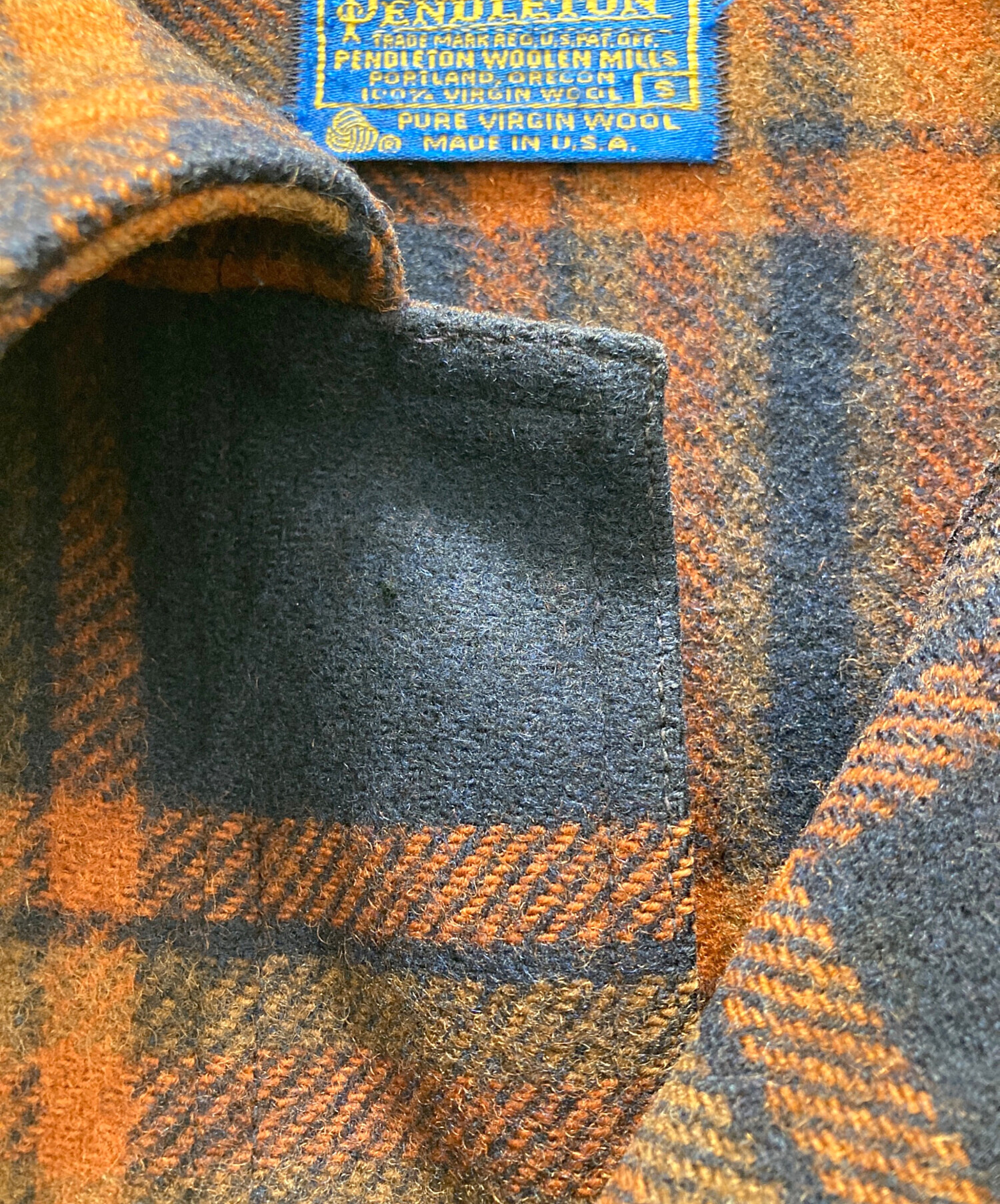 S*U様 【コンディション•サイズ良】 PENDLETON ペンドルトン 70s 中古・古着通販】PENDLETON (ペンドルトン) 70s ウールシャツ ネイビー