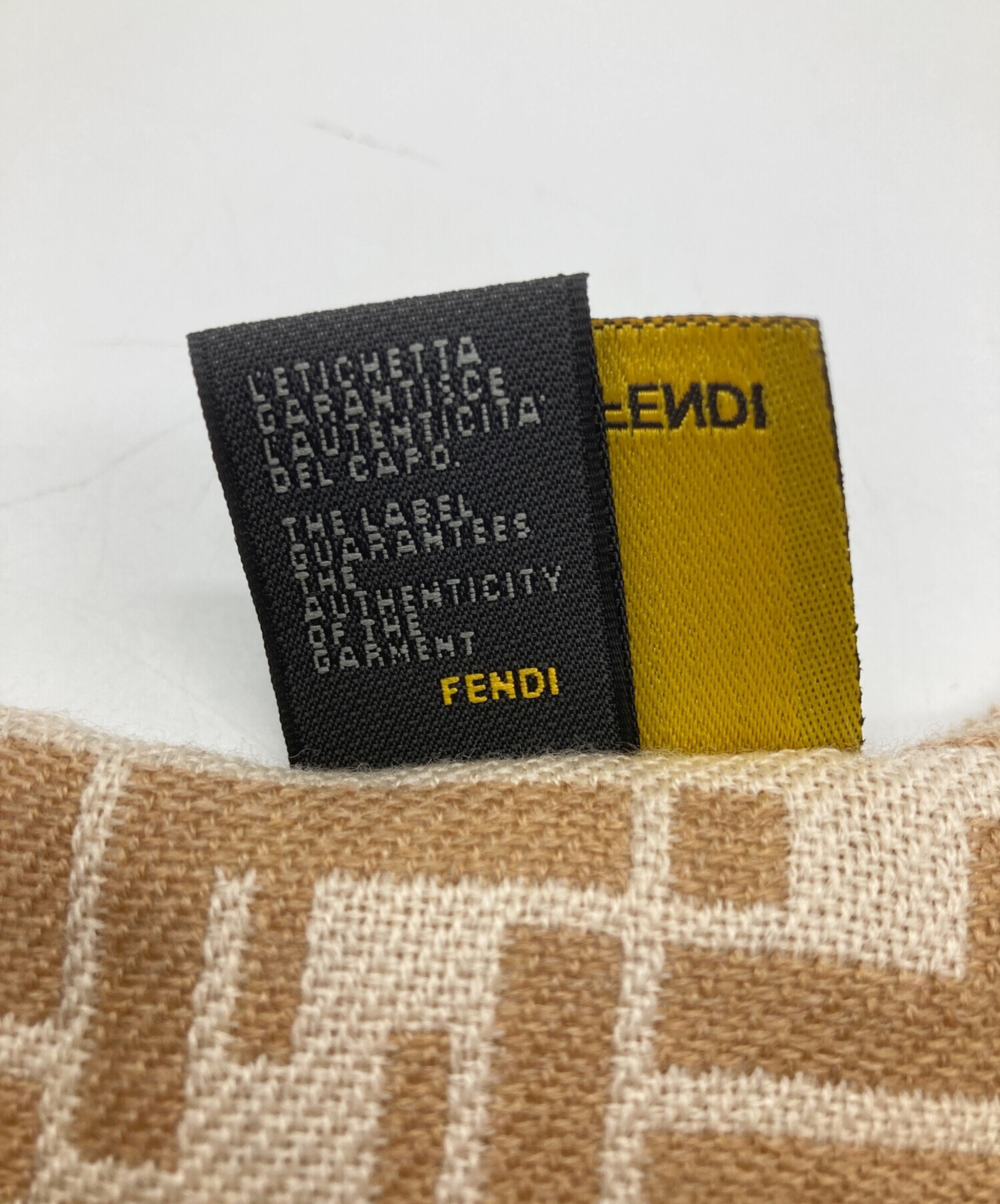 中古・古着通販】FENDI (フェンディ) ズッカ柄フリンジマフラー