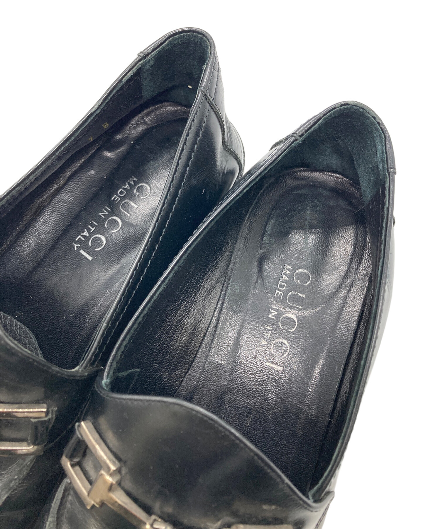 中古・古着通販】GUCCI (グッチ) スクエアトゥビットローファー