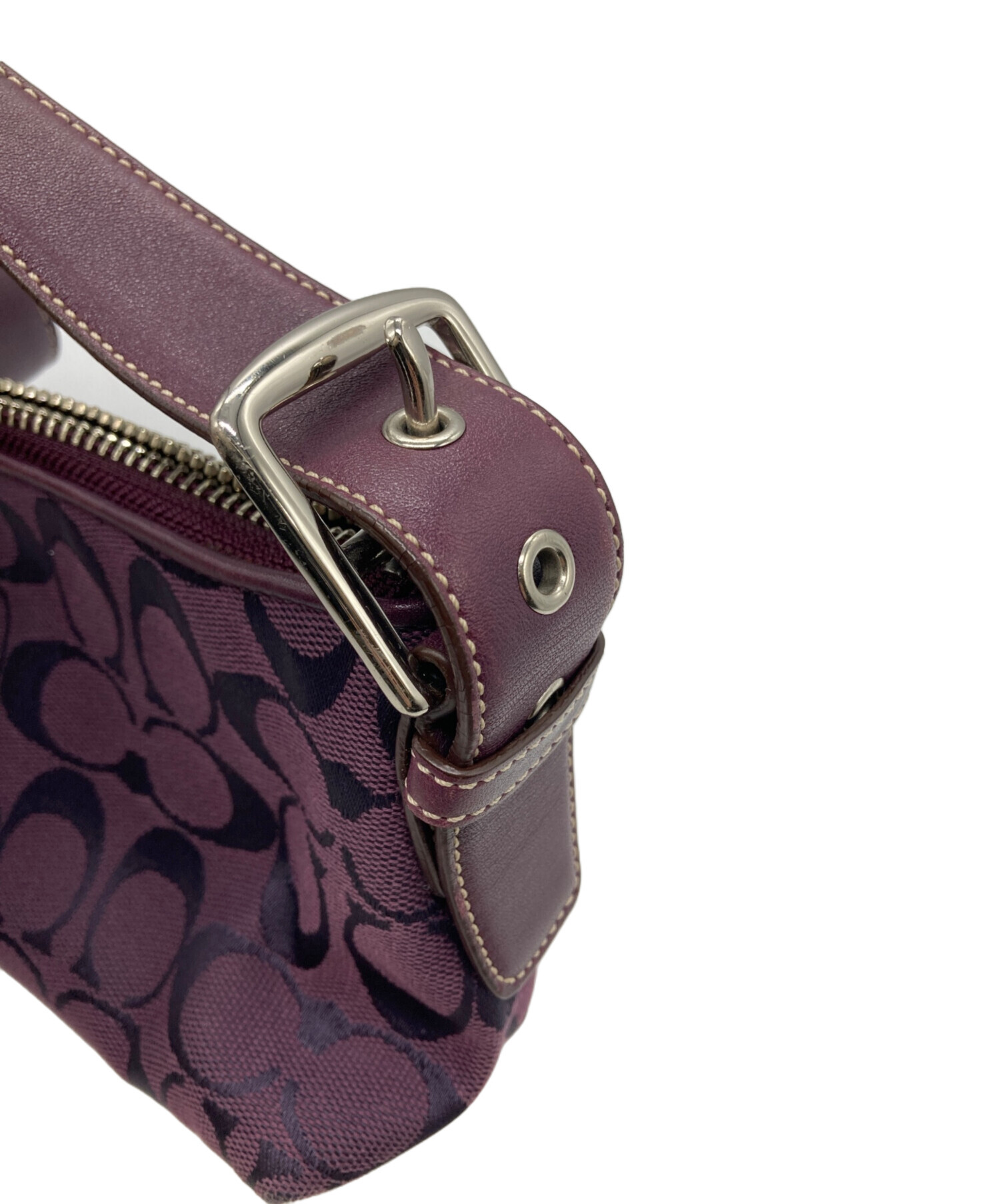 中古・古着通販】COACH (コーチ) アクセサリーポーチ パープル