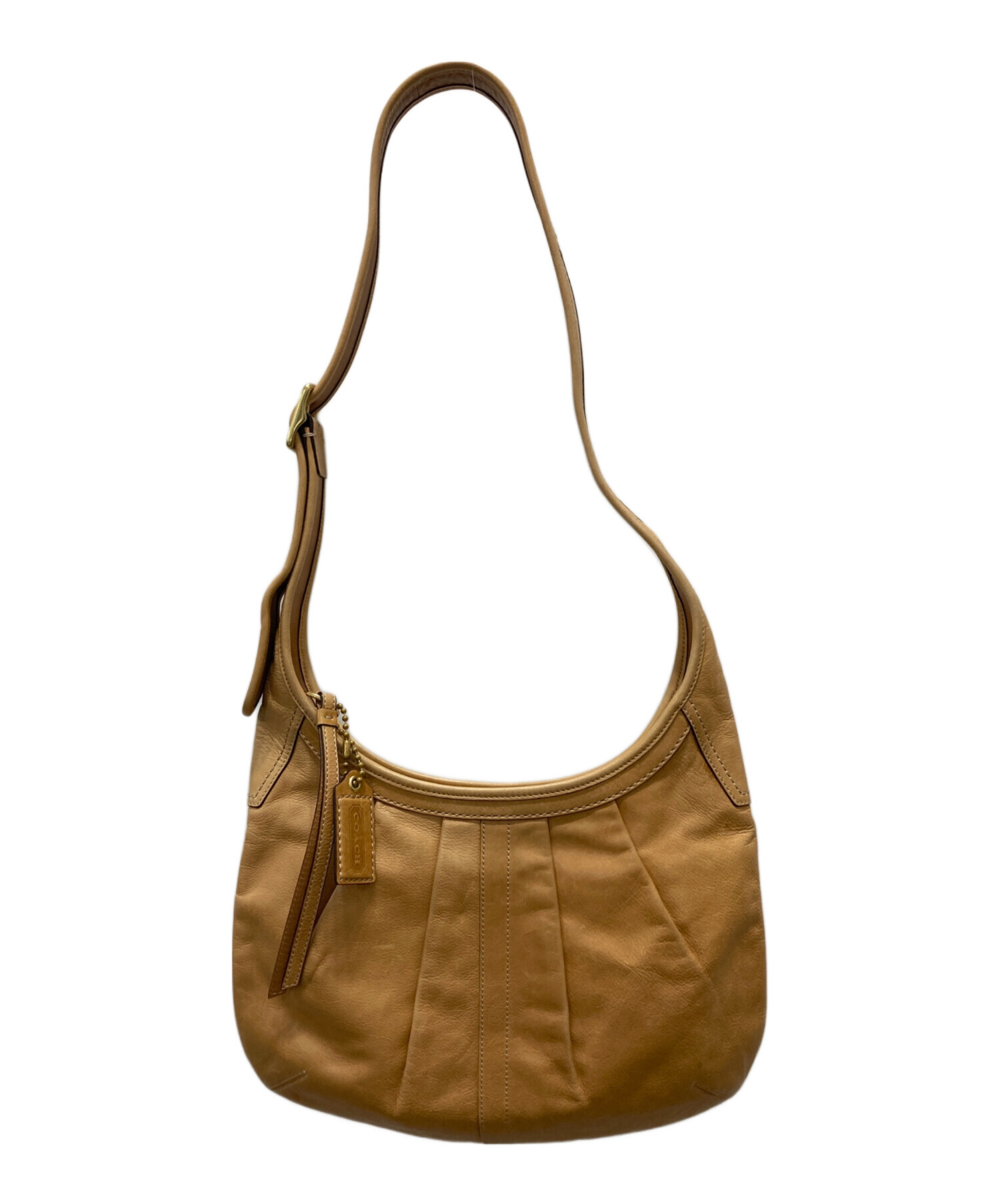 新品☆COACH(コーチ) ベージュ レザー ショルダーバッグ 【公式通販】