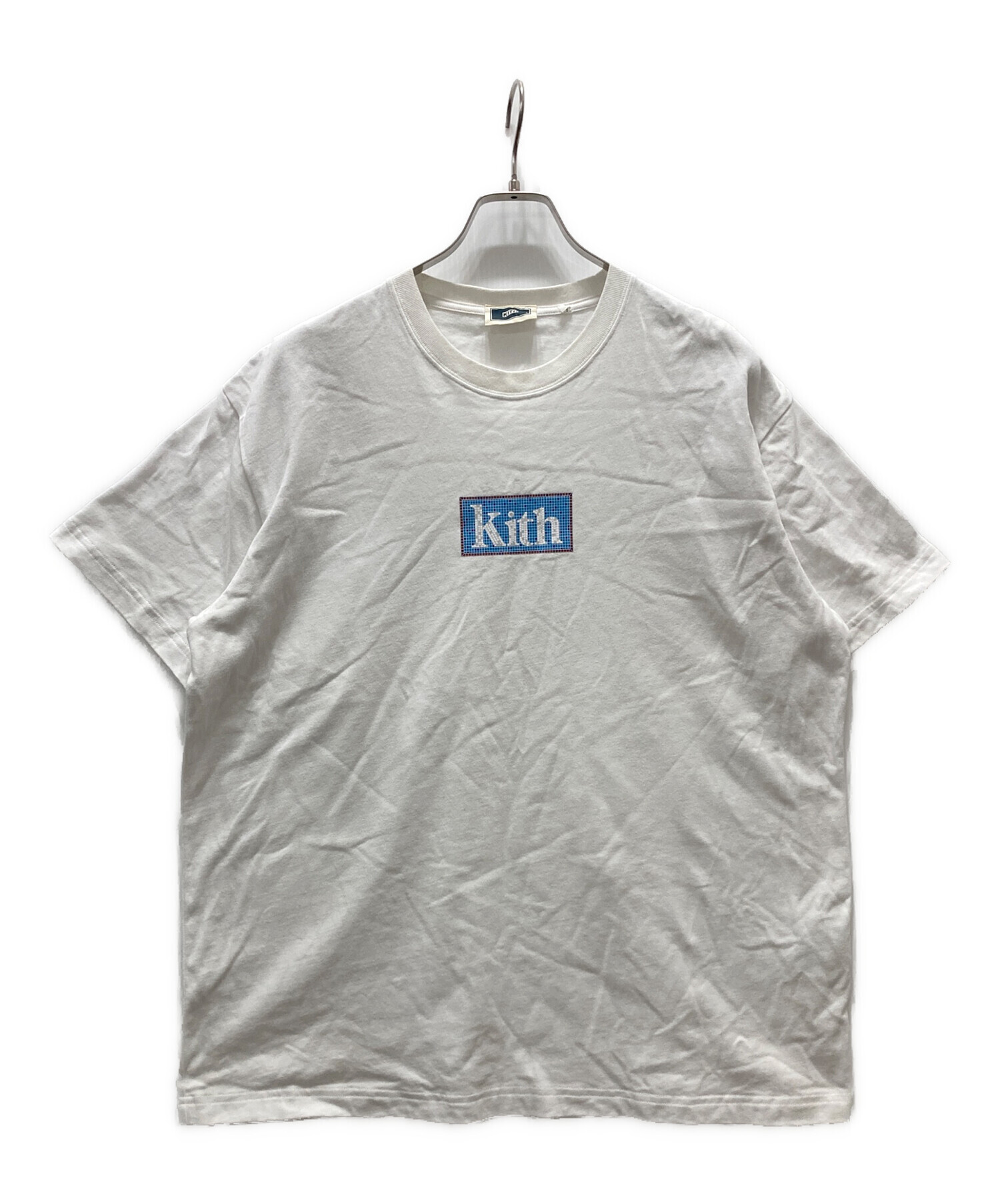 KITH キス　オンライン全サイズ完売　ホワイト 半袖Tシャツ タグ好き　新品 中古・古着通販】KITH (キス) ボックスロゴTシャツ ホワイト サイズ:L