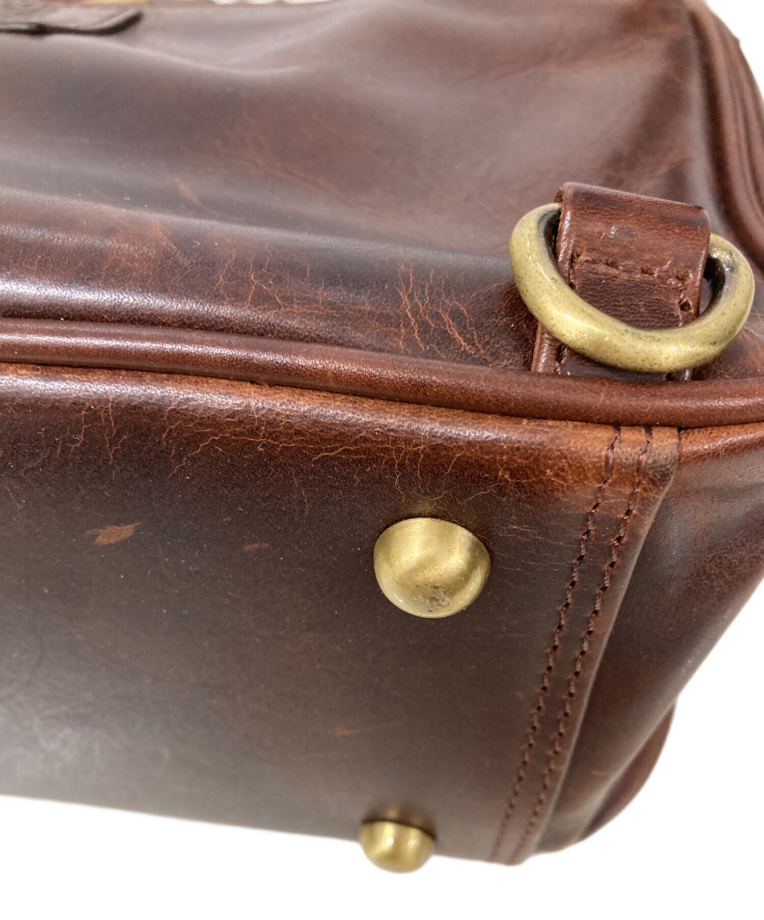 中古・古着通販】VALISE (バリス) レザーショルダーバッグ ブラウン